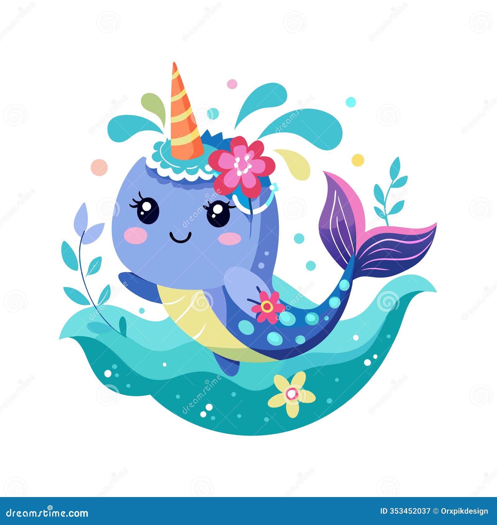nina the nutty narwhal adorable 