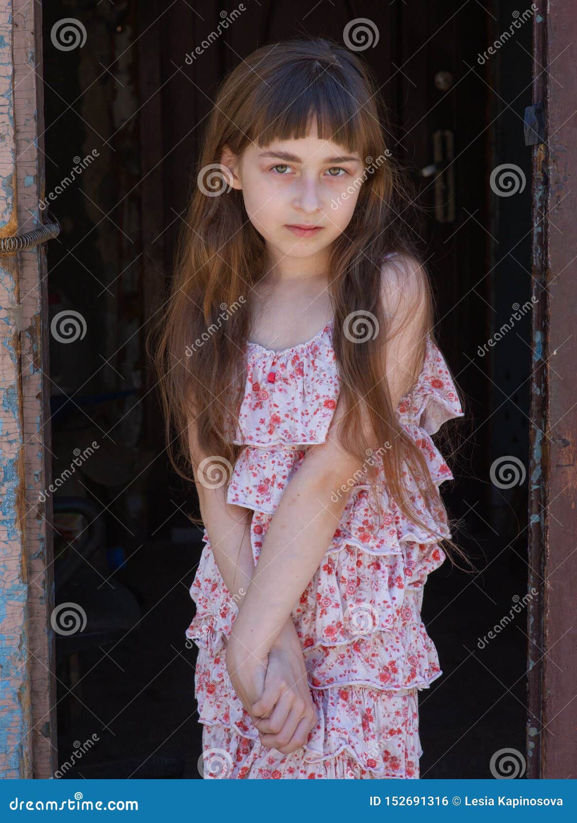 Adorable Happy Little Girl Outdoors. Portrait of Caucasian Kid Enjoy Summer  Stock Photo - Image of childhood, caucasian: 152691316