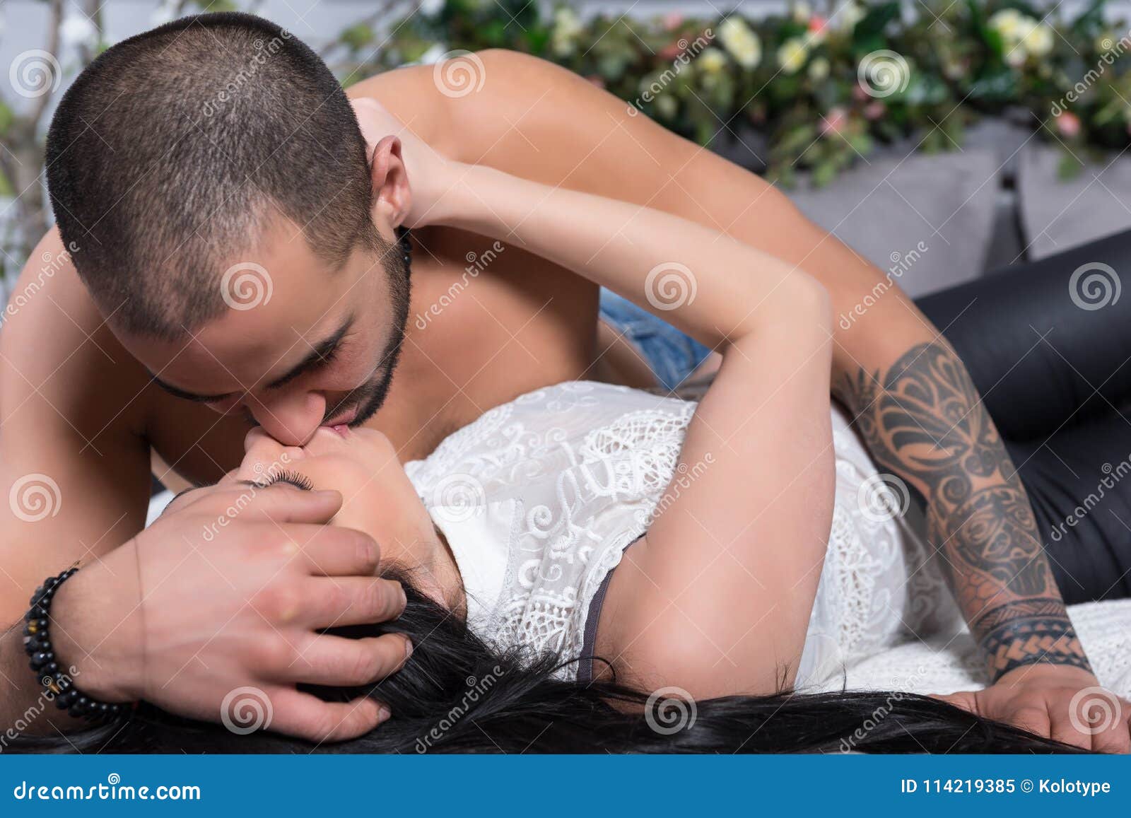 Mans chest kissing woman 7 Places