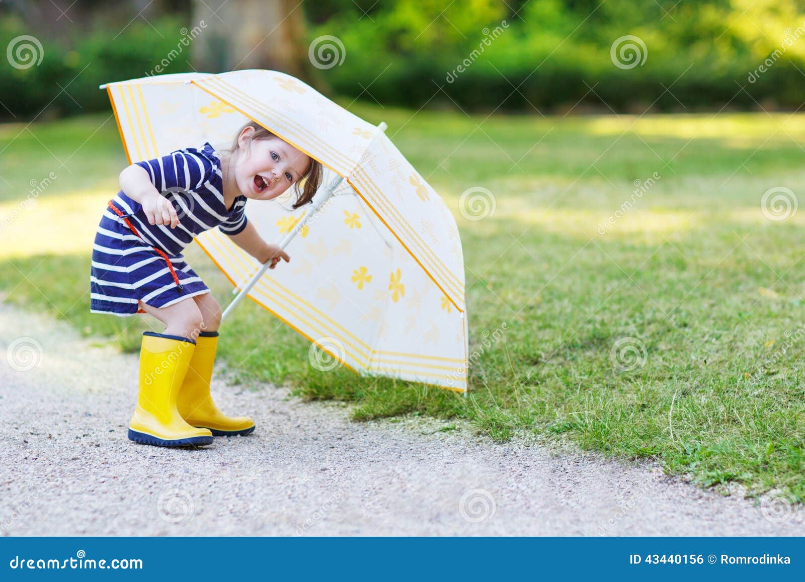 Adorable Little Child Yellow Rain Boots 