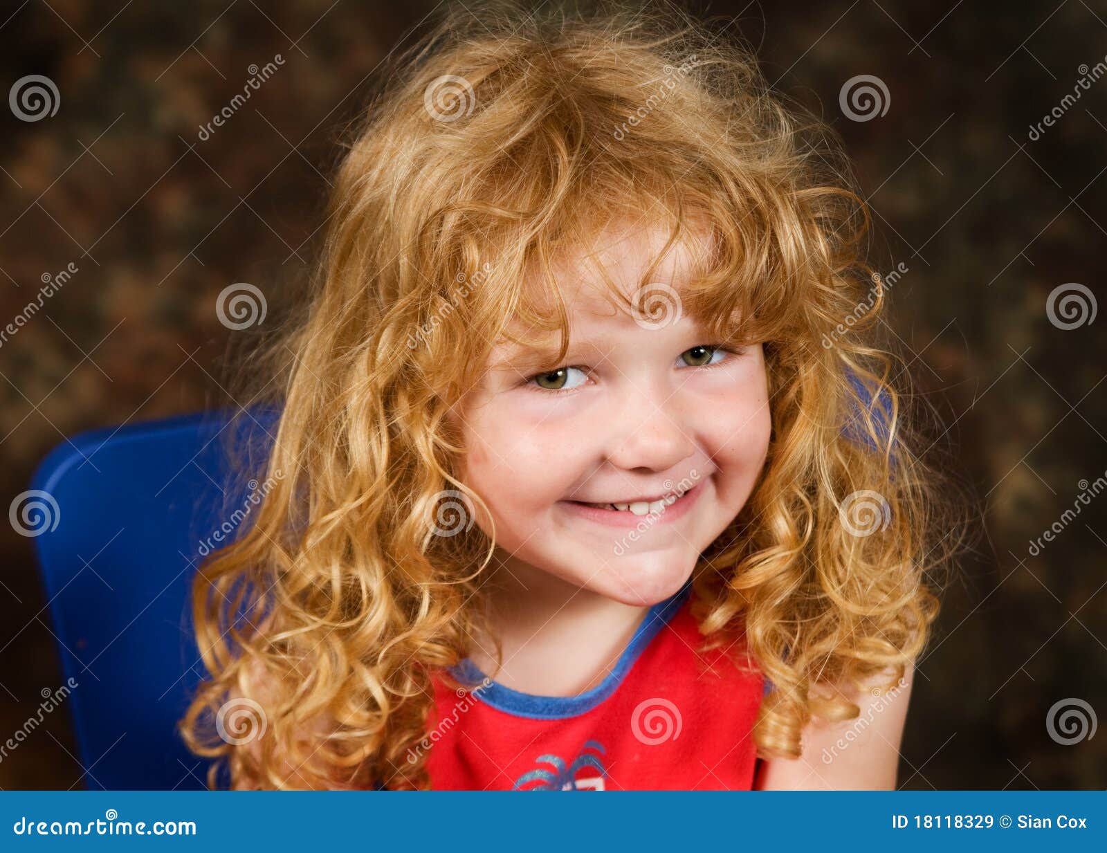 Adorable Little Curly Haired Girl Royalty Free Stock Images Image