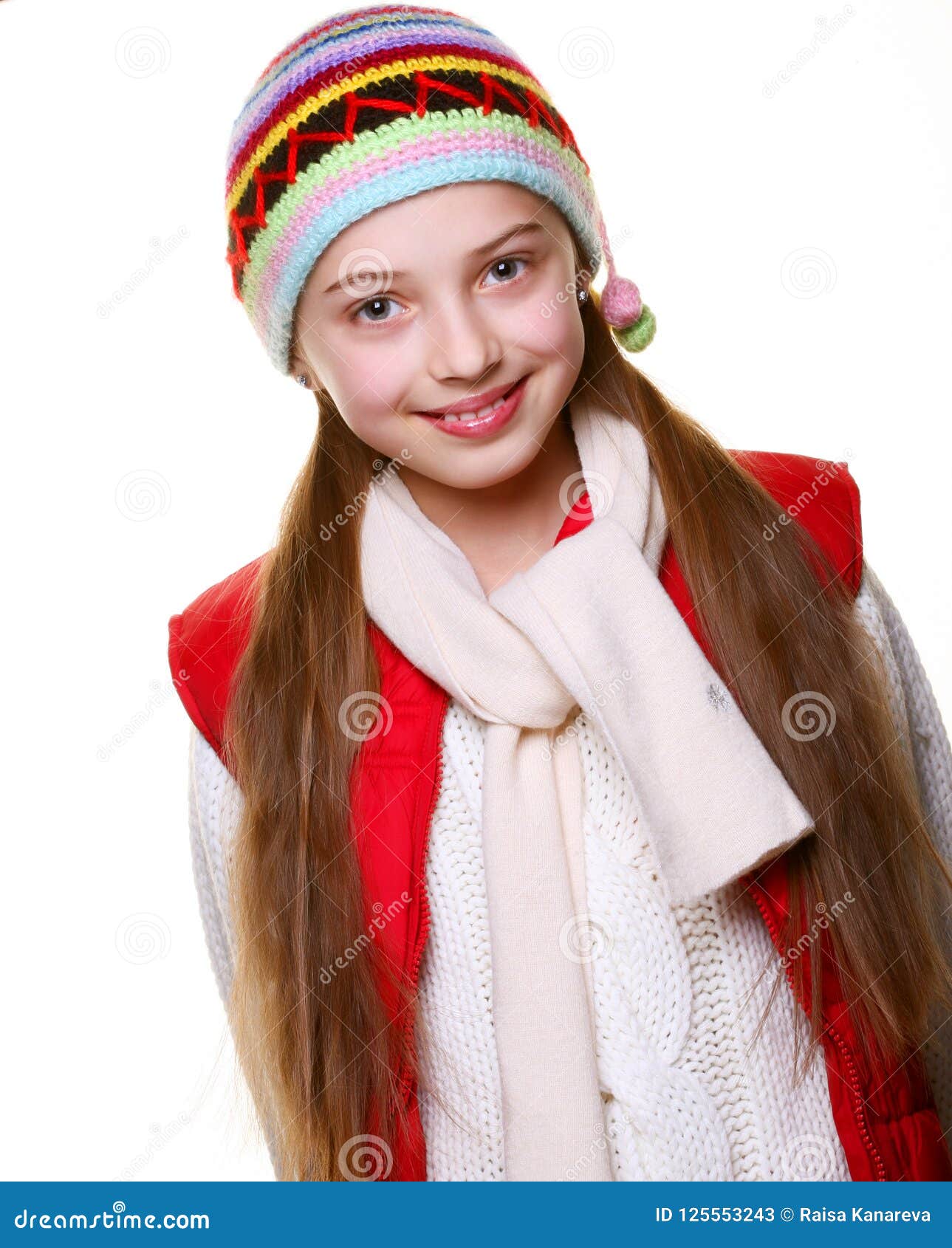 Little Girl with Clothes for the Winter Stock Image - Image of model ...