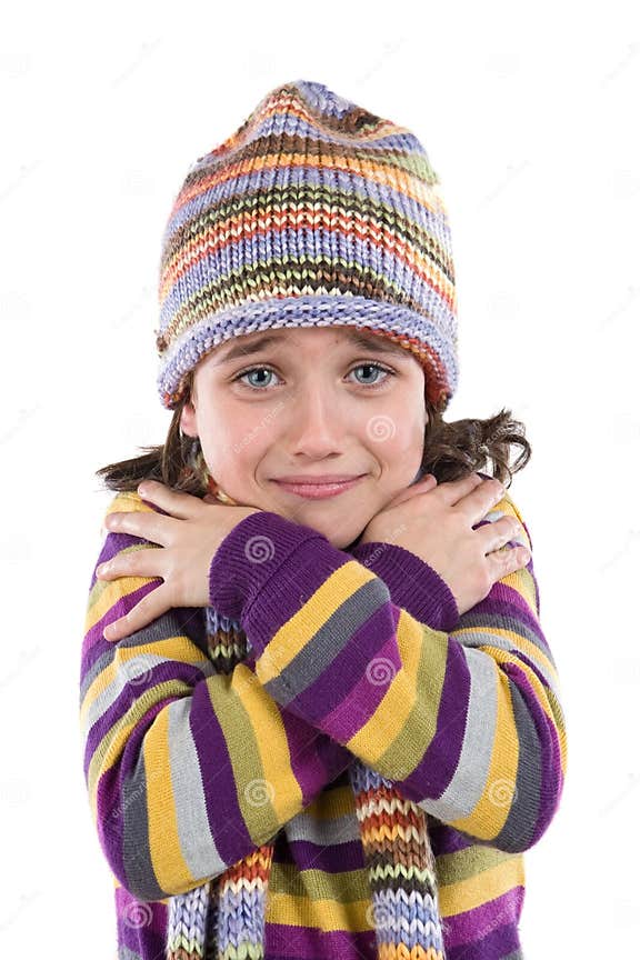 Adorable Little Girl with Clothes for the Winter Stock Image - Image of ...