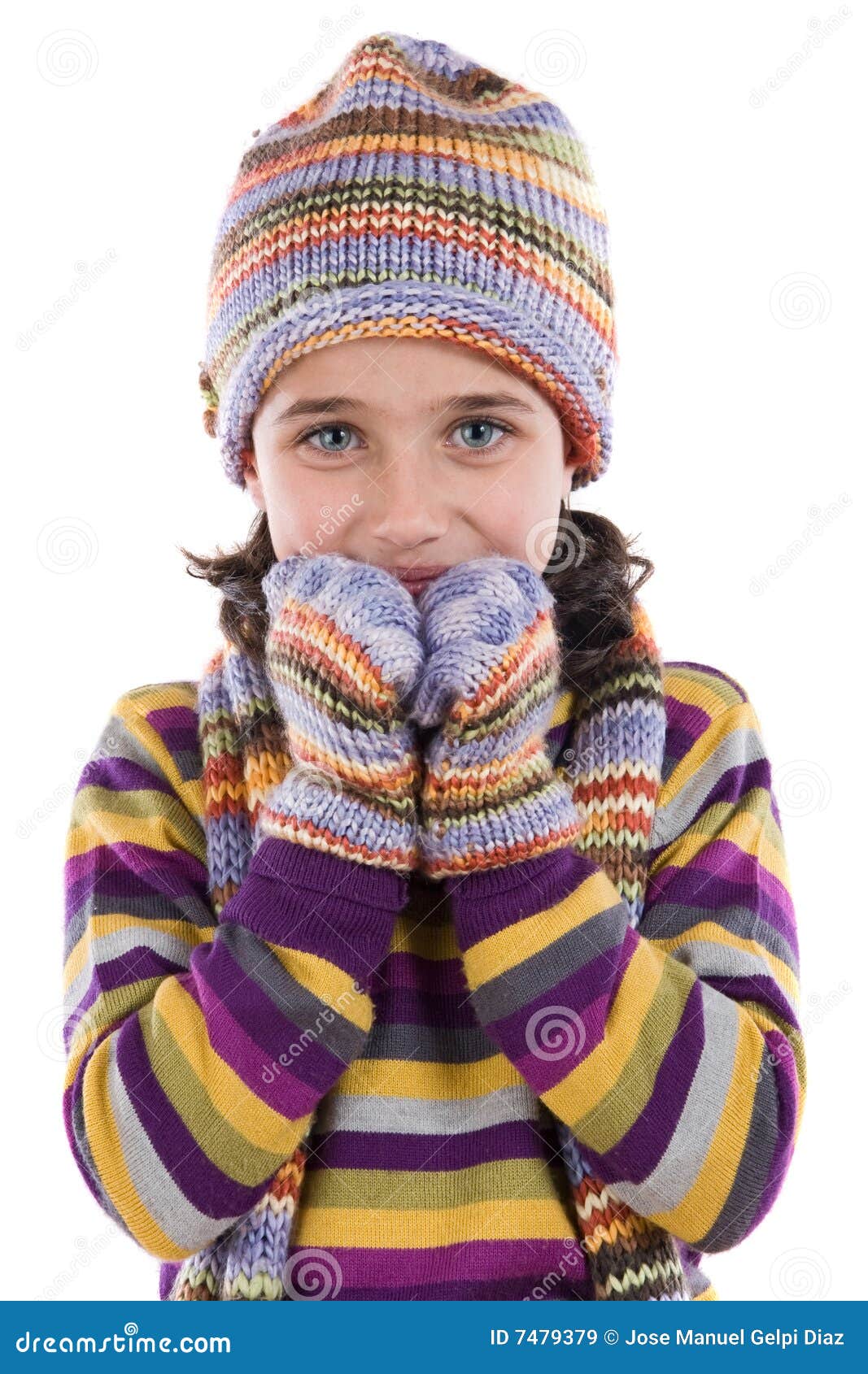 Adorable Little Girl with Clothes for the Winter Stock Image - Image of ...