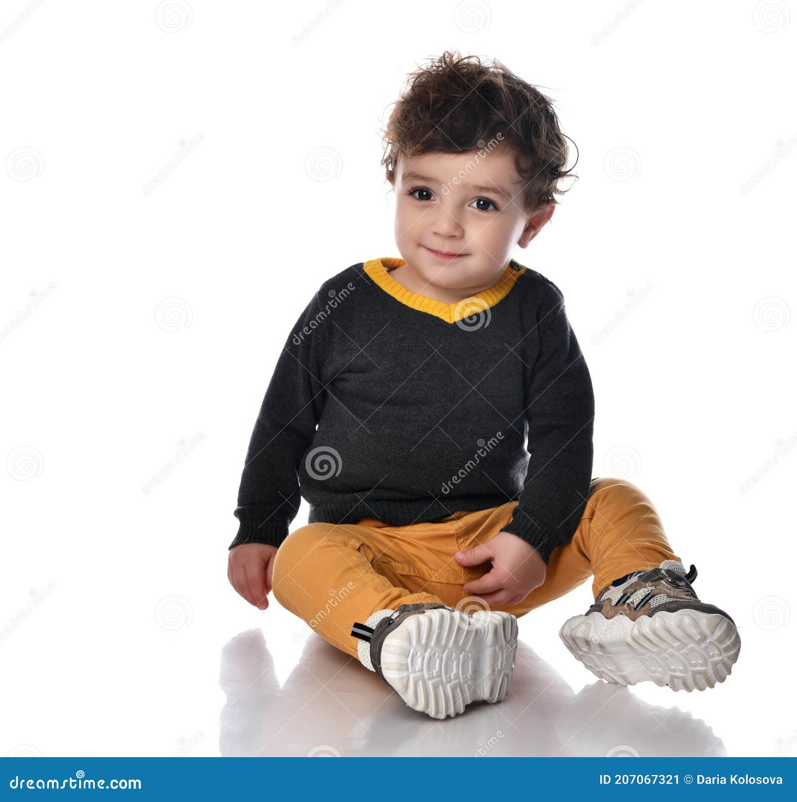 Adorable One Year Old Child Clapping and Having Fun, Isolated on White ...