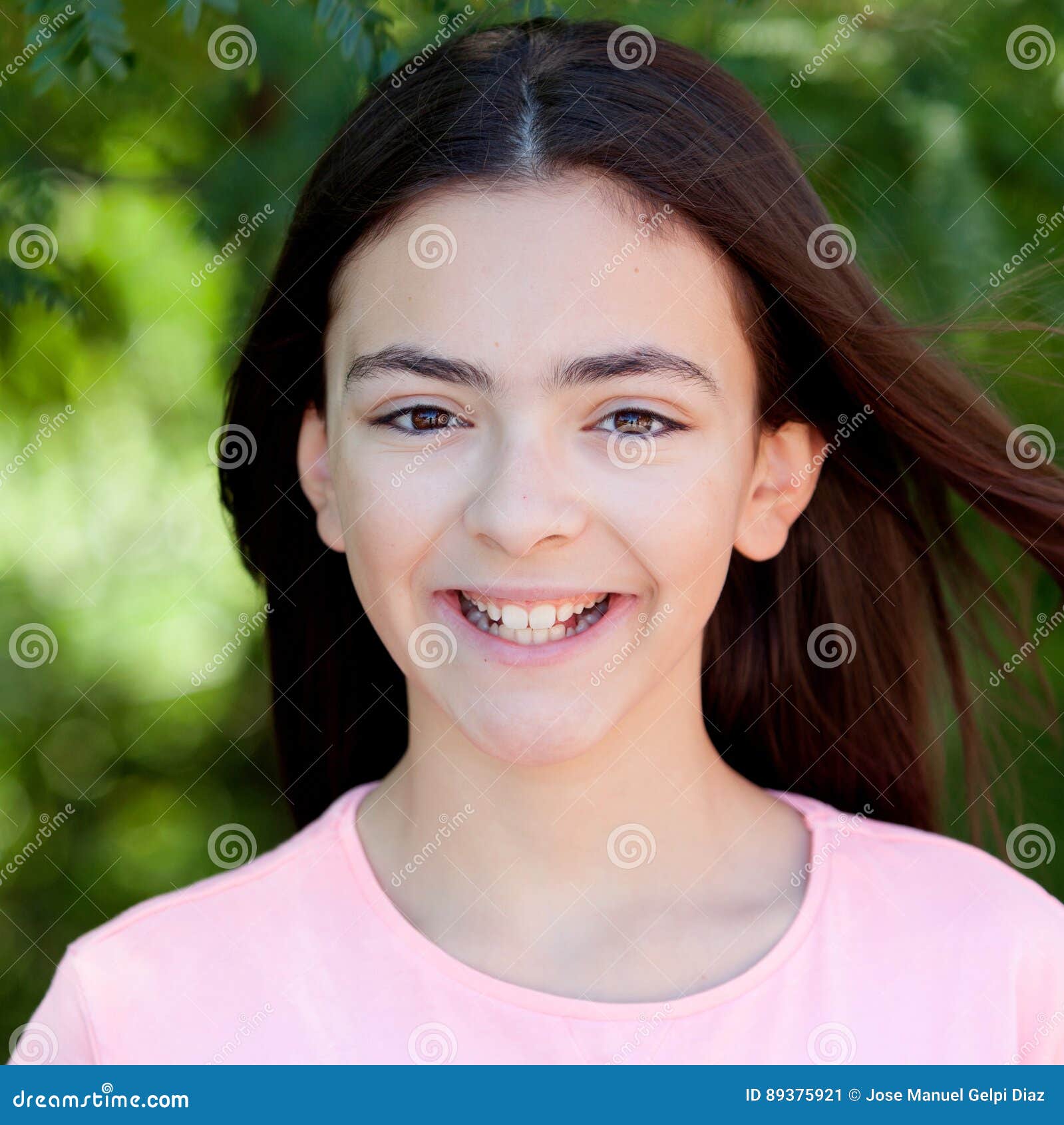Adorable preteen stock image. Image of enjoy, outdoors - 89375921