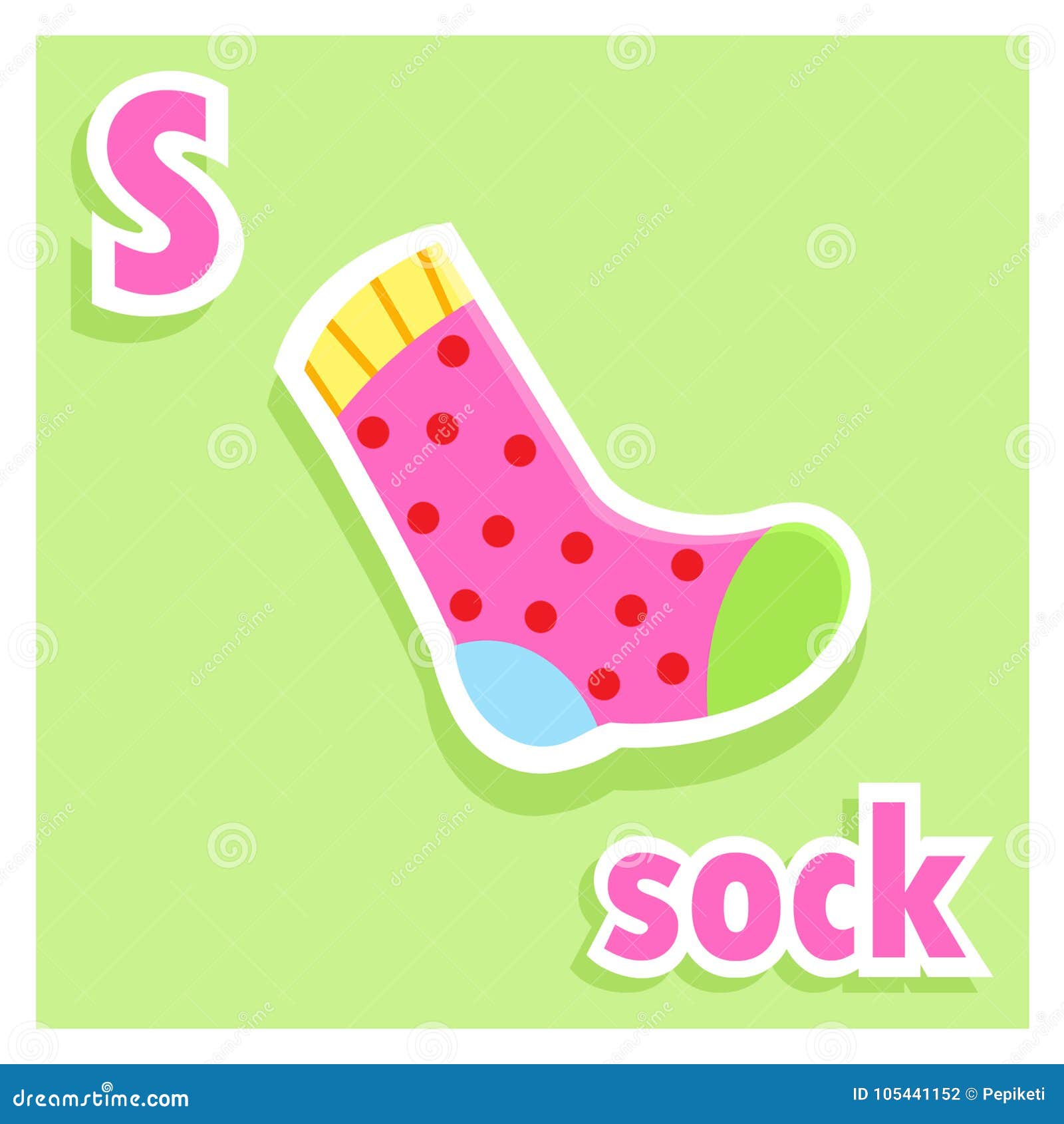 adorable printable alphabet letters letter s illustration sock stock illustration illustration of trendy cartoon 105441152