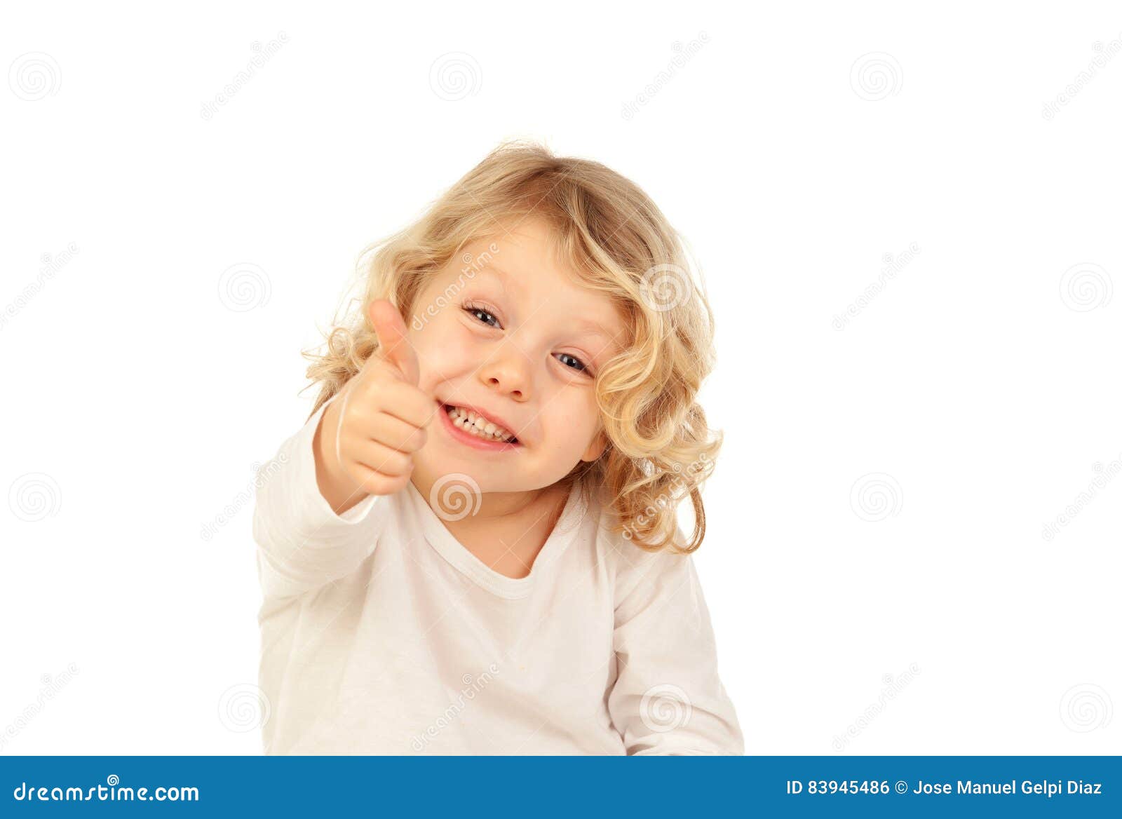 Adorable Small Blond Child Saying Ok Stock Photo Image of beauty