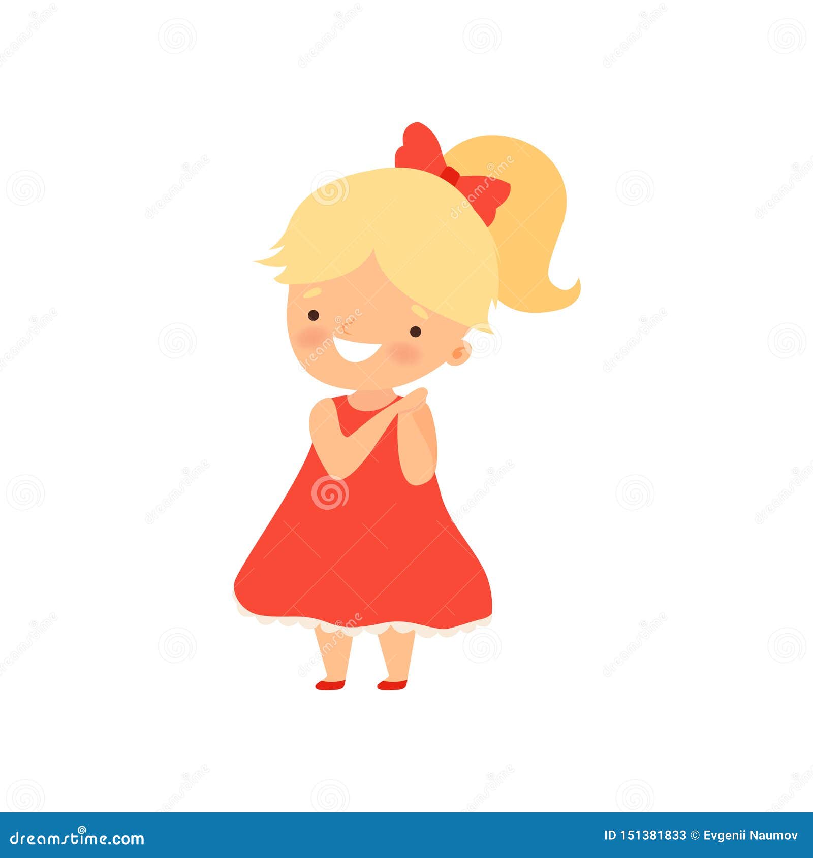 clip art little blonde girl