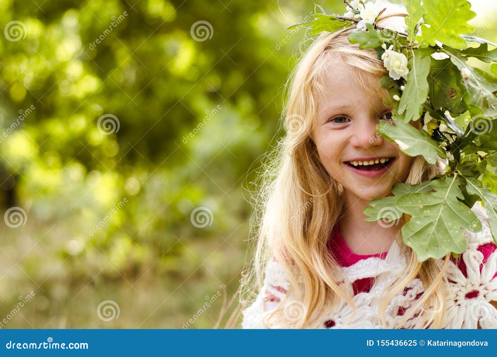 Adorable Smiling Girl with Long Blond Hair Stock Image - Image of laugh ...