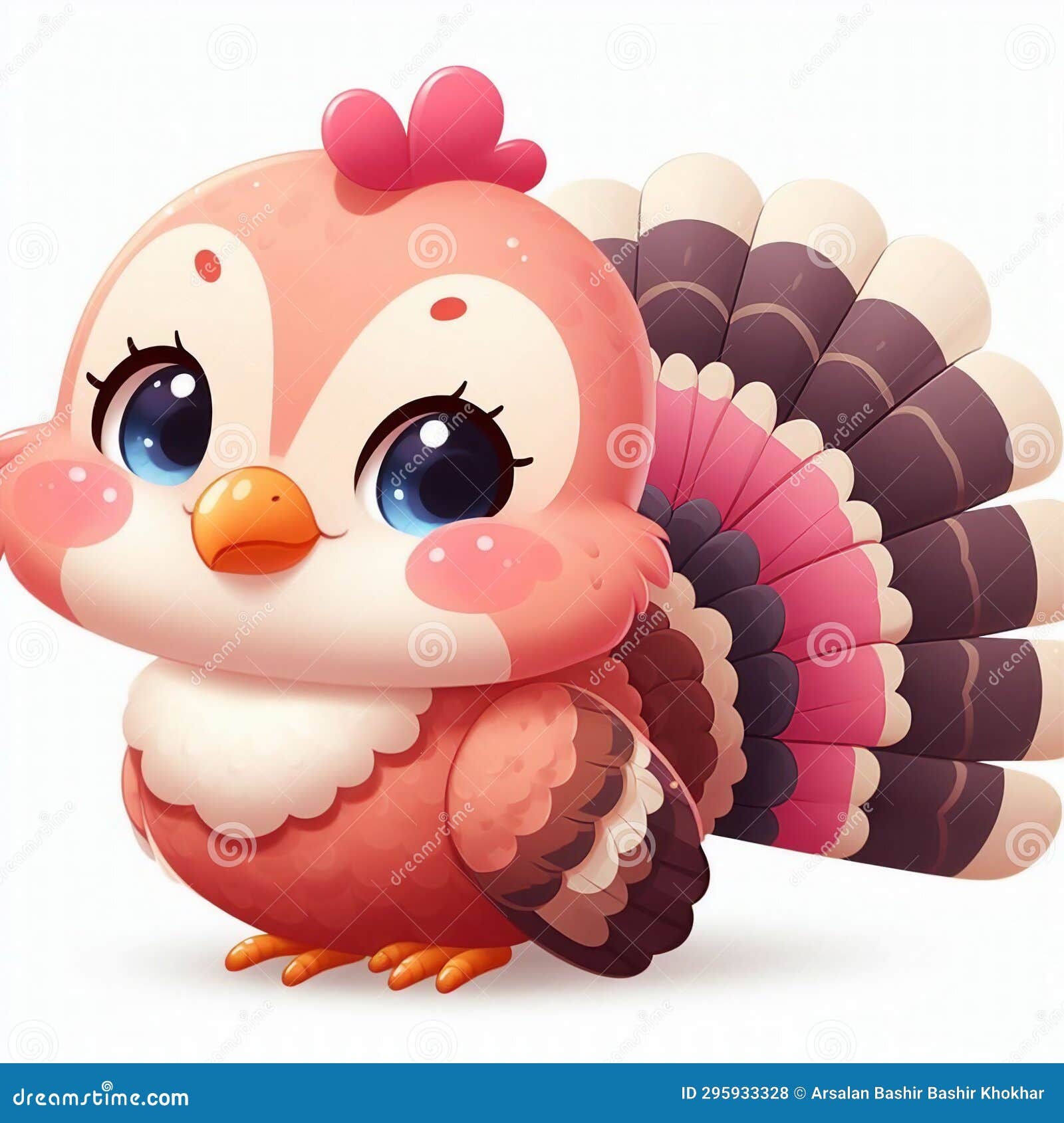 cute turkey  on white background, clipart  decor 