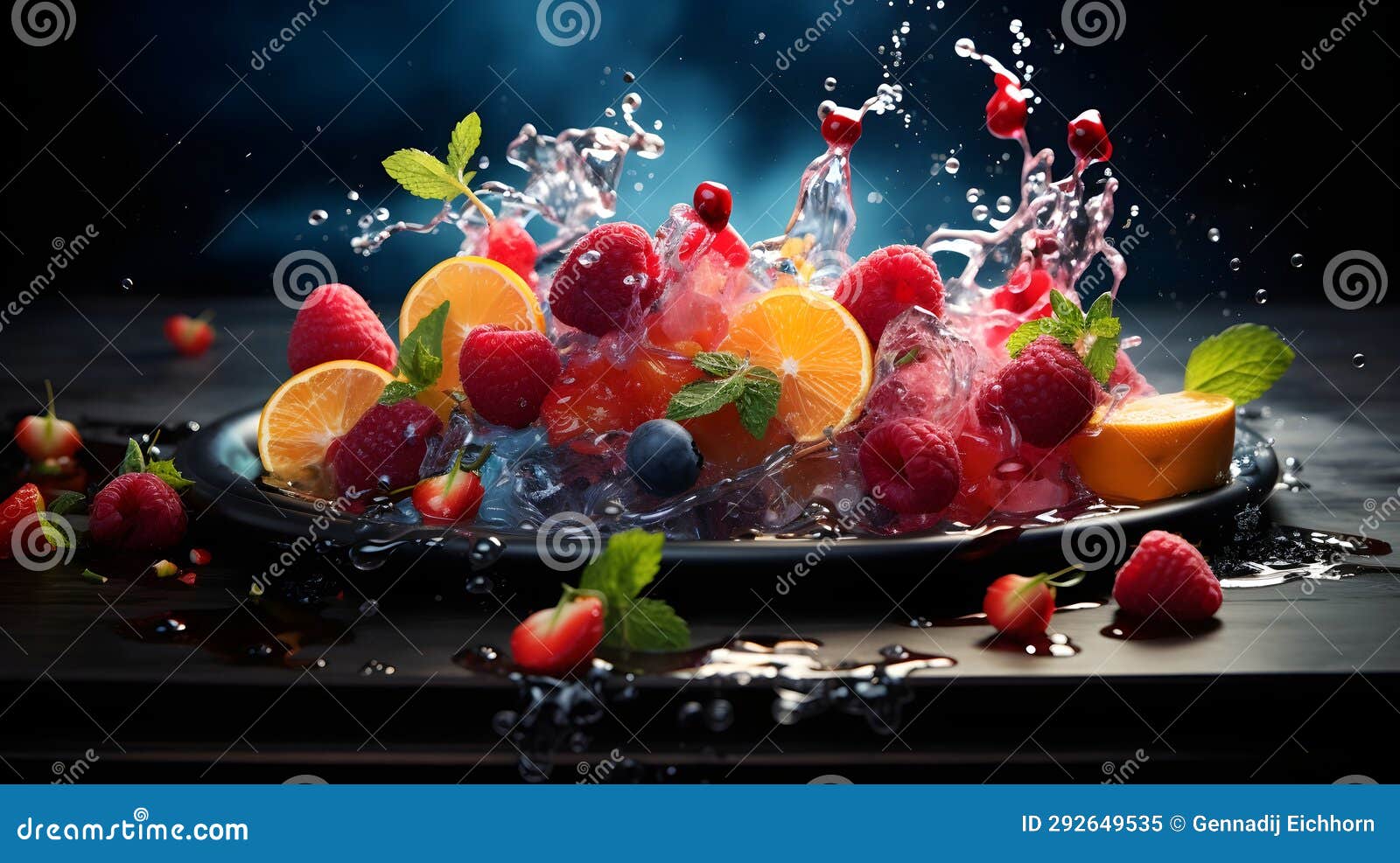 immerse yourself in the vibrant world of asian culinary photography, where flying strawberry and banana chunks take the spotlight,