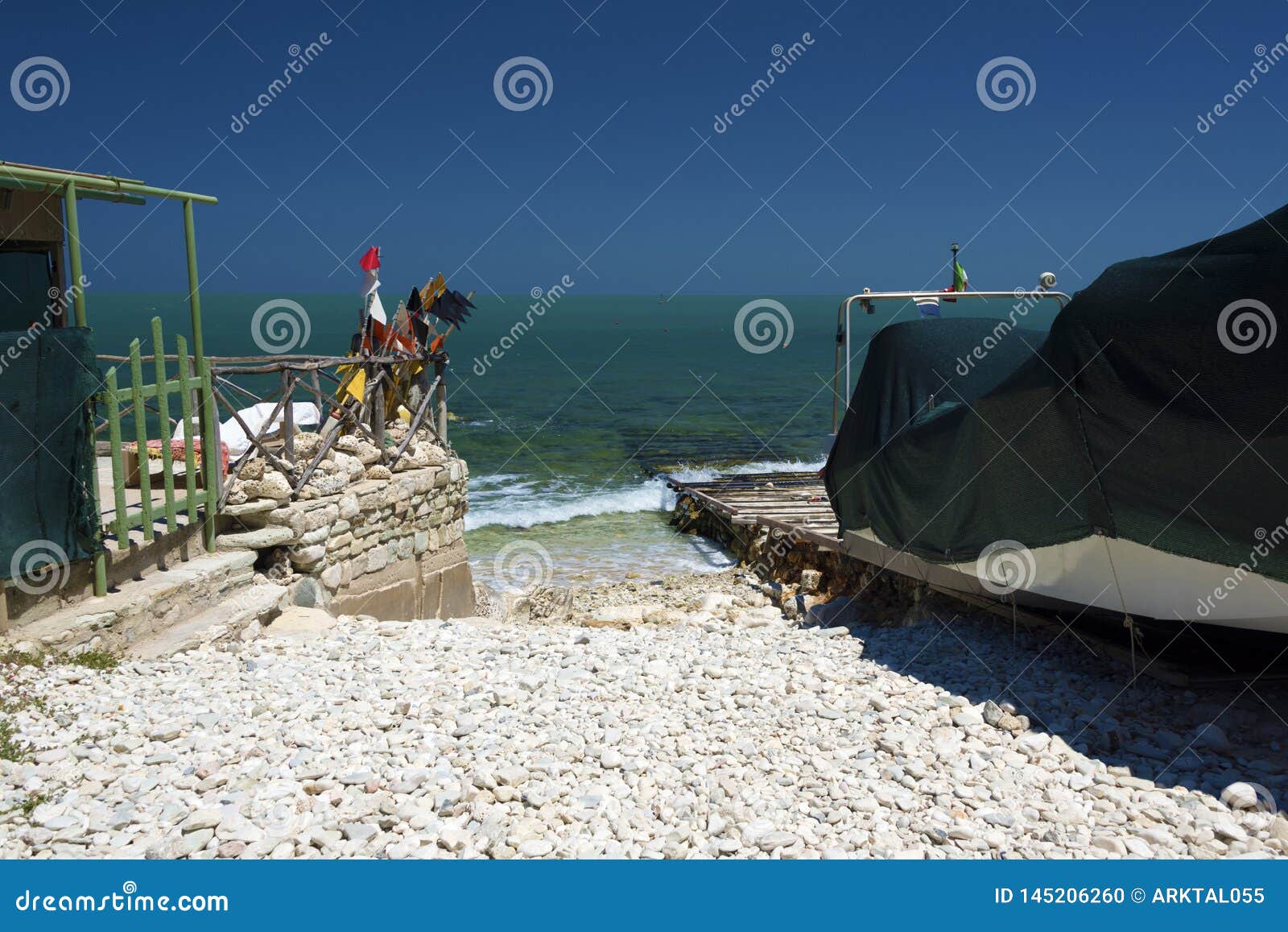 Italian Adriatic Coastline Beach Stock Photo - Image of landscape ...