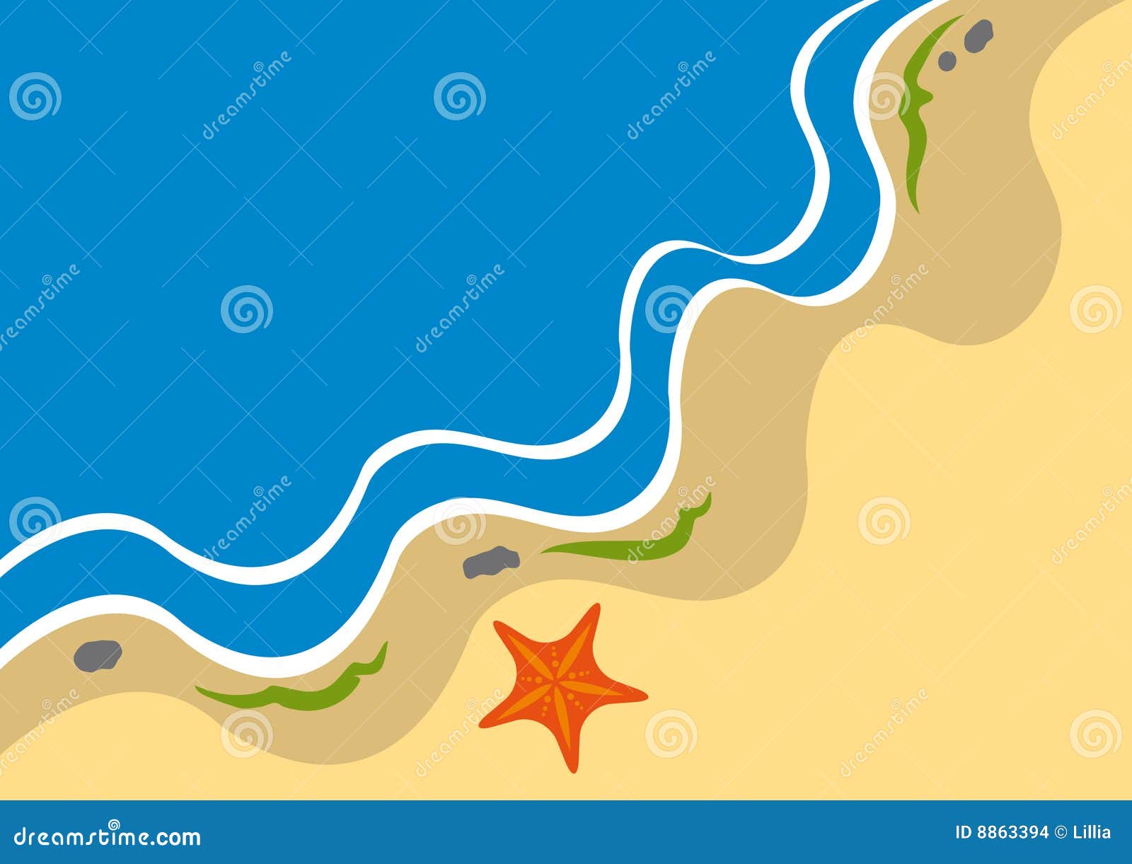 Adstract Coastline Background Stock Vector - Illustration of outdoor