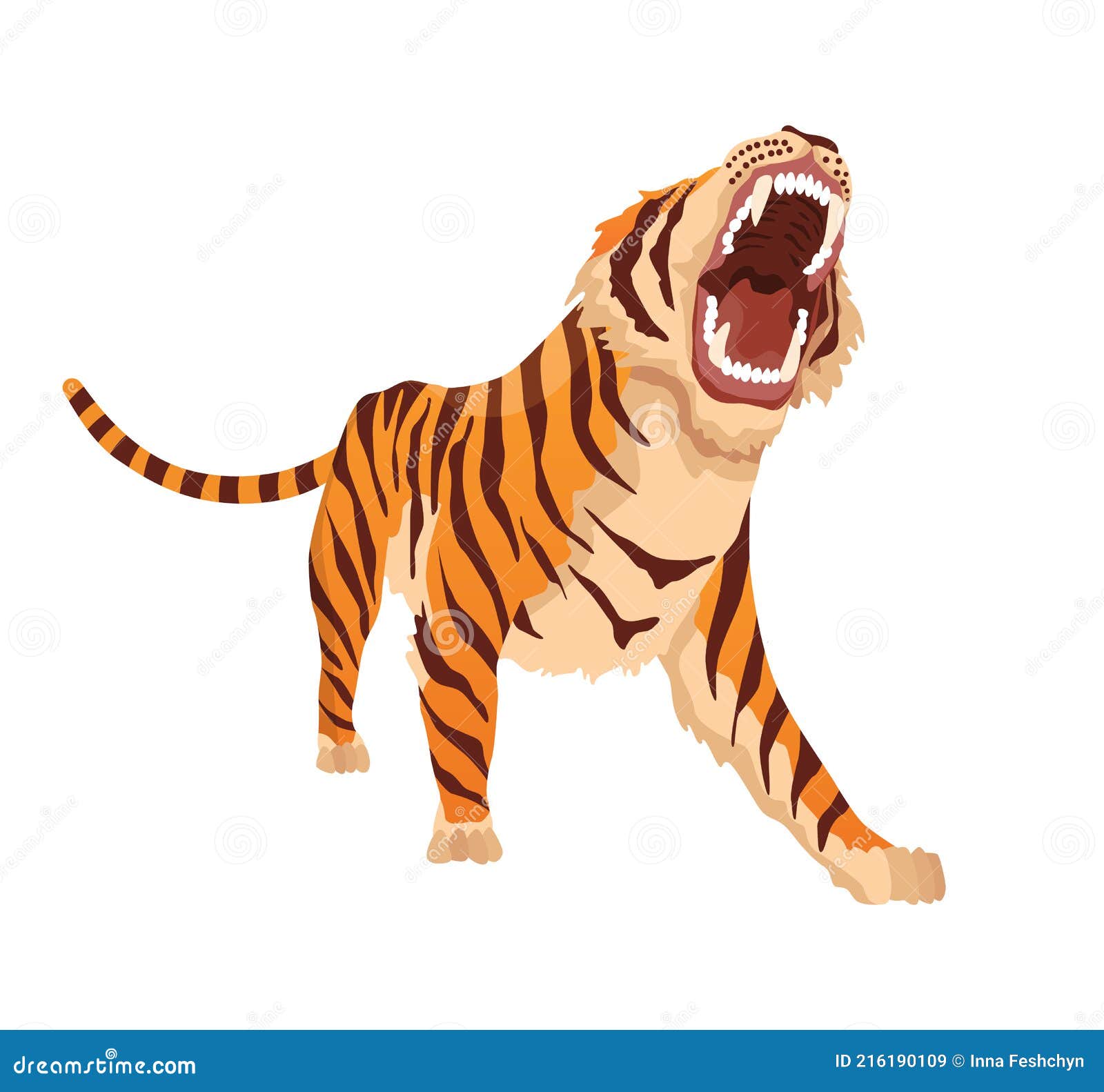 Adult Big Tiger. Angry Animal from Wildlife. Big Cat. Predatory Mammal. Painted Cartoon Animal Design Stock Vector - Illustration of beast, retro: 216190109 Adult Big Tiger. Angry Animal from Wildlife. Big Cat. Predatory Mammal. Painted Cartoon Animal Design Stock Vector - Illustration of beast, retro: 216190109