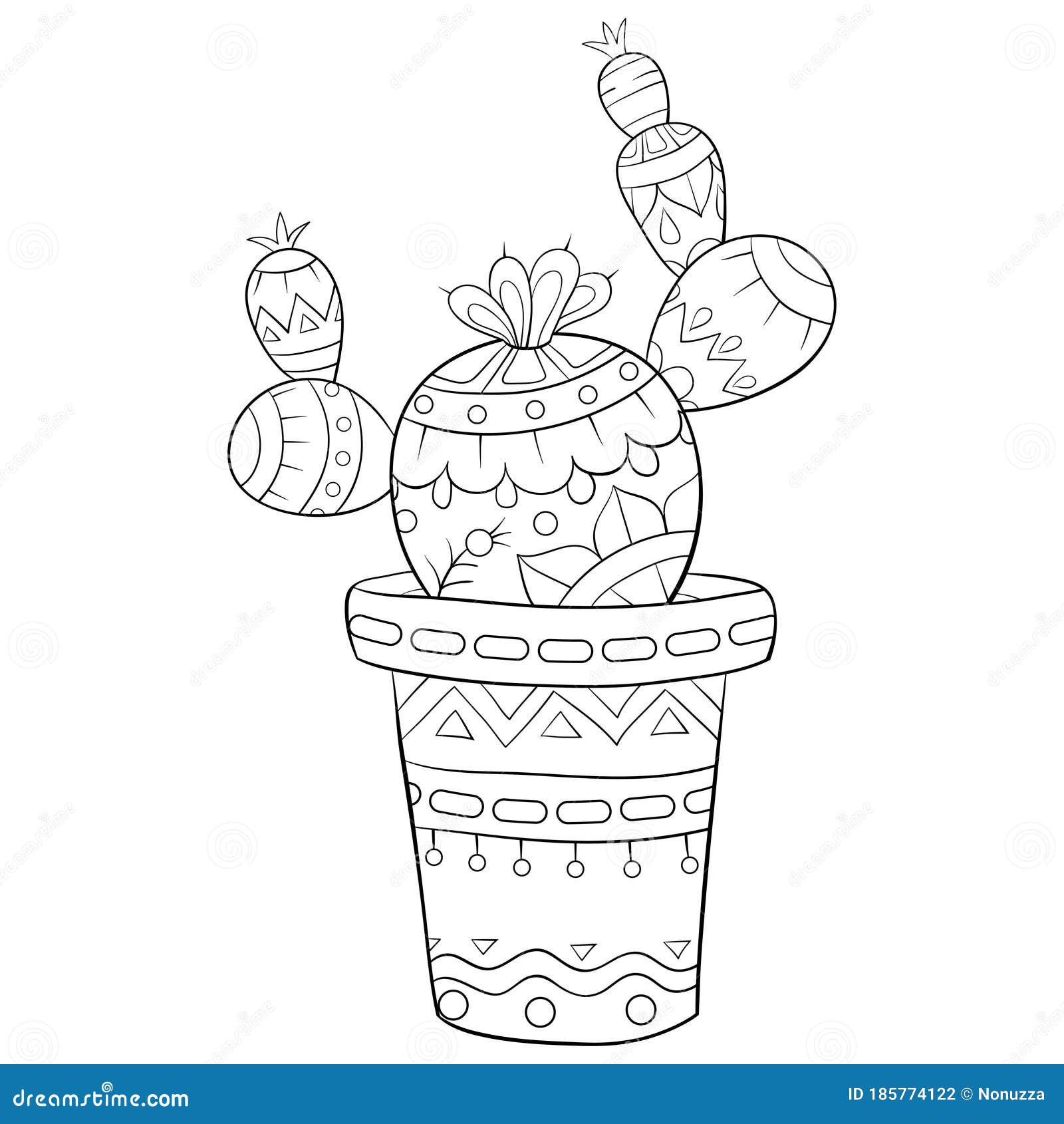 Printable Cactus Coloring Pages, Set of 3 Coloring Sheets for
