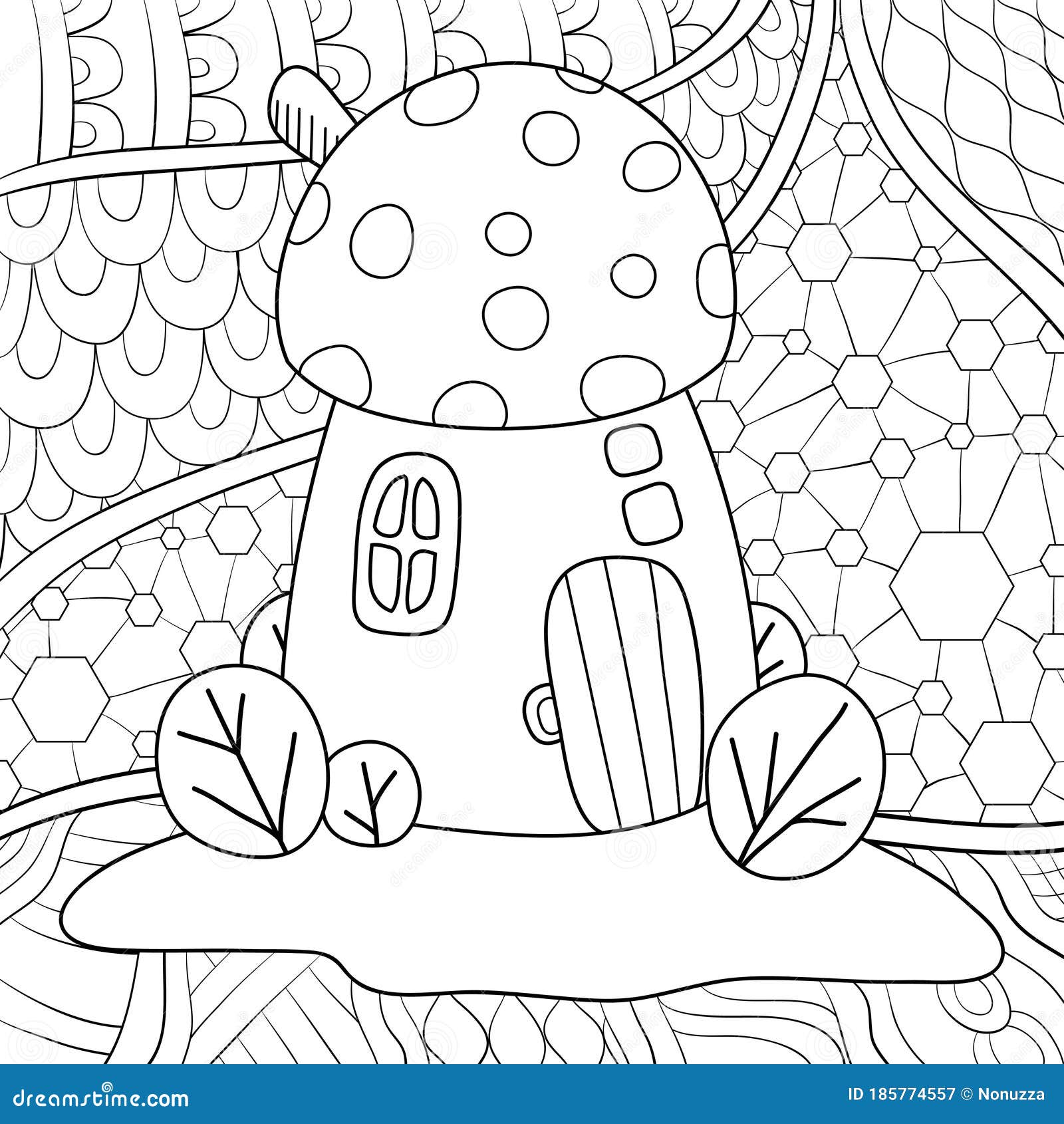 Zentangle Mushroom Coloring Pages