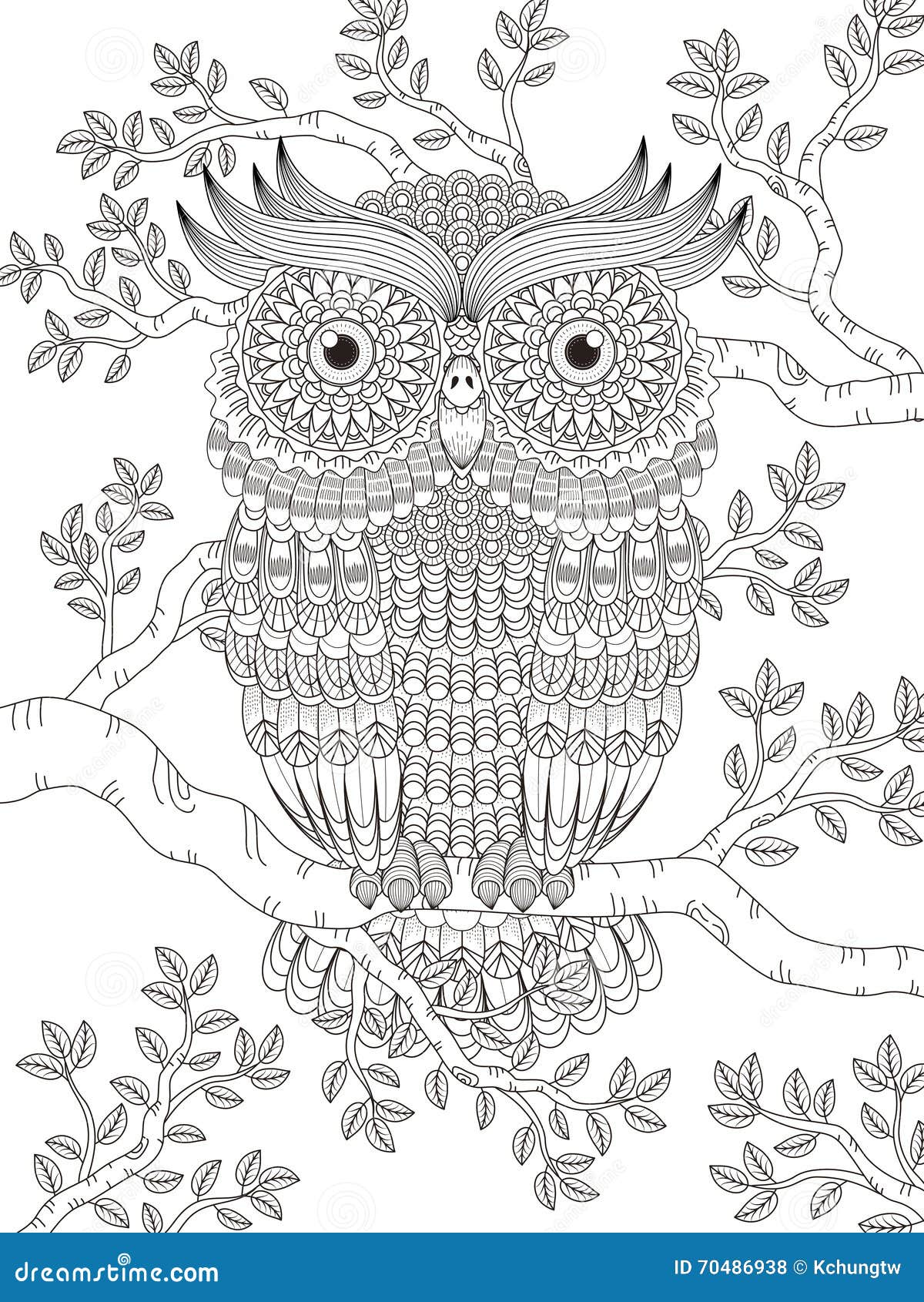 Owl Coloring Book for Adults Graphic by Kids Coloring World