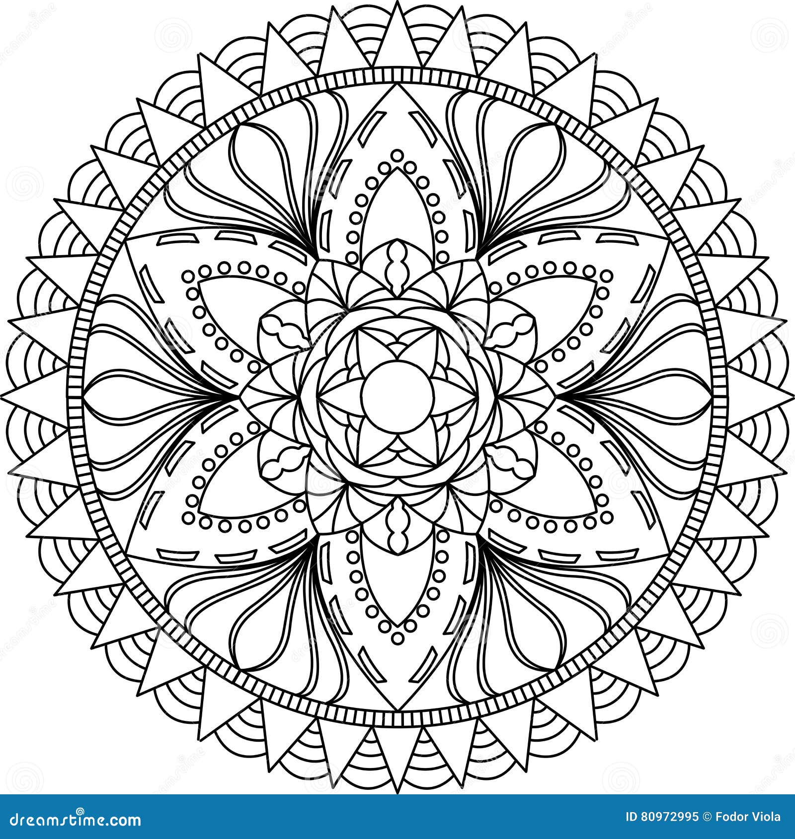 Easy Mandalas Adult Coloring Book Pages Stock Vector (Royalty Free