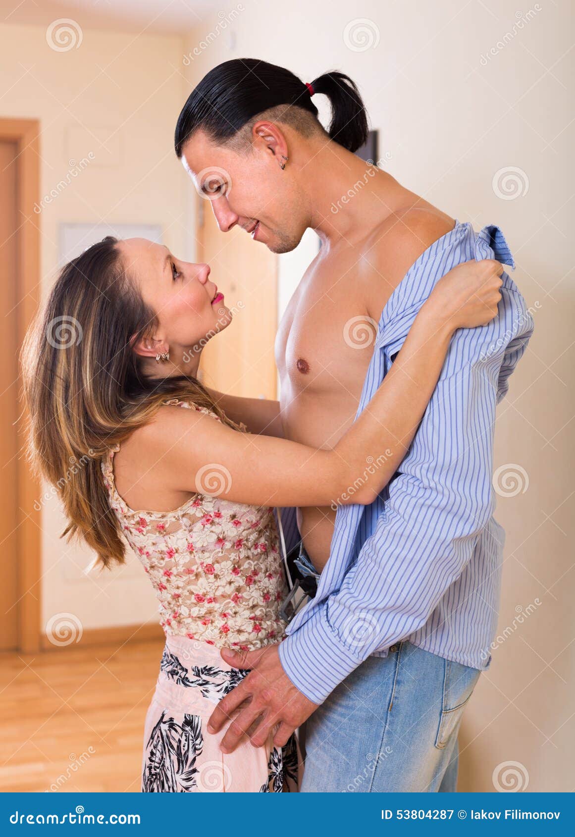 Adult Couple Having Sex at Home Stock Image image