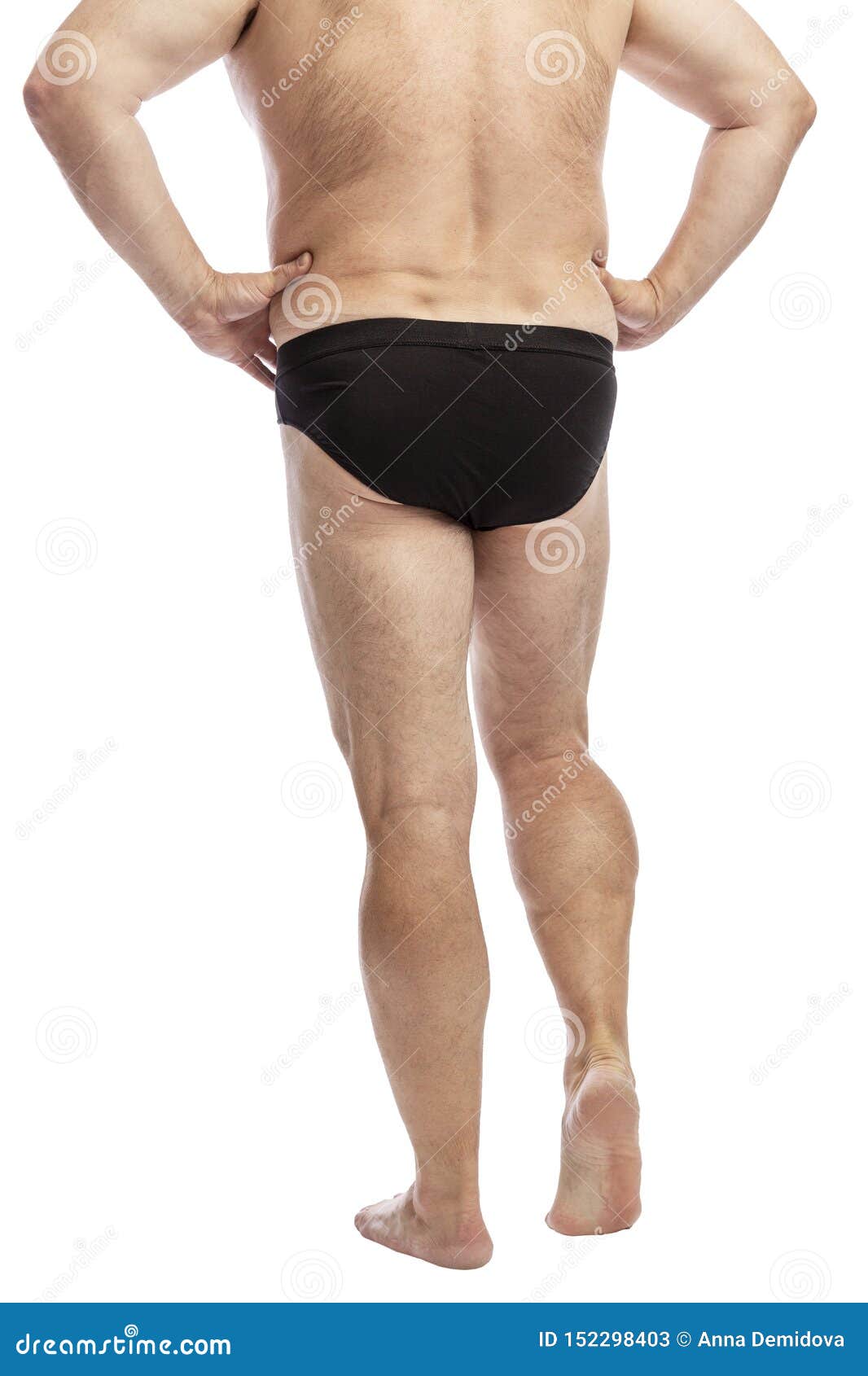 Fat Man Naked Back Stock Photos photo