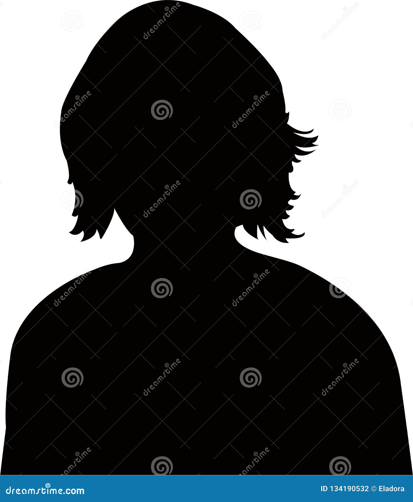 Download A Woman Head Silhouette Vector Stock Vector - Illustration ...