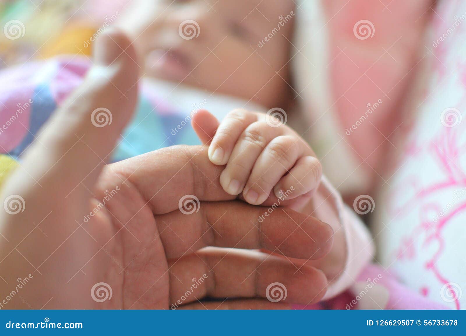 baby hands on adults