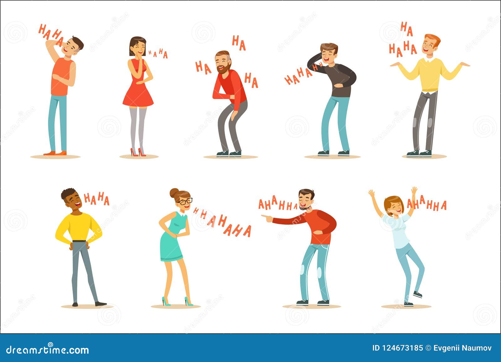 people laughing and pointing clipart