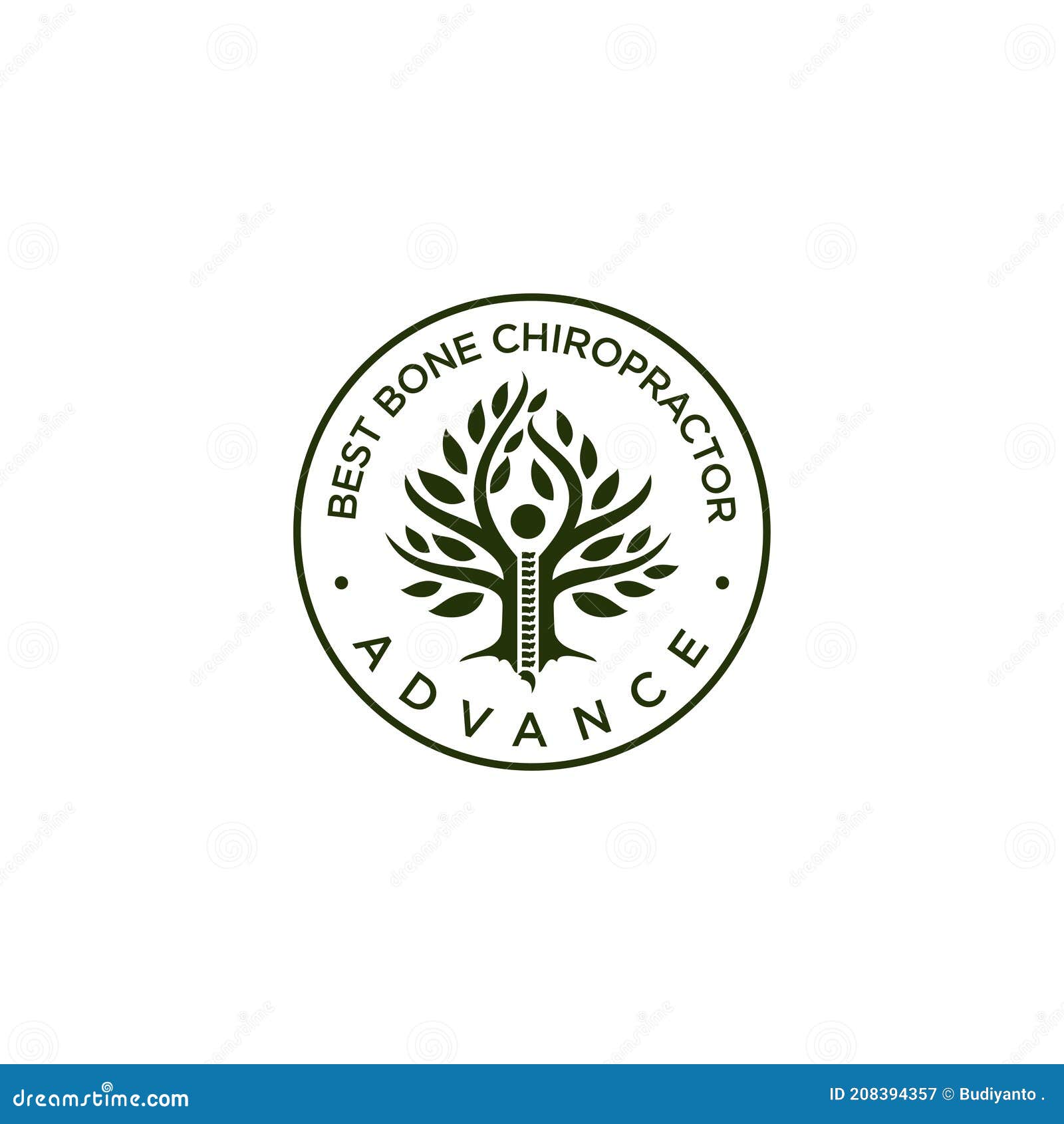 advance logo, vintage style chiropractor center 