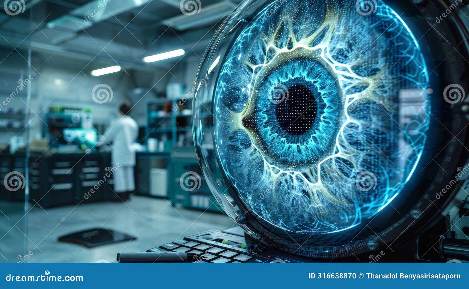 advanced biomedical lab developing robotic human eye