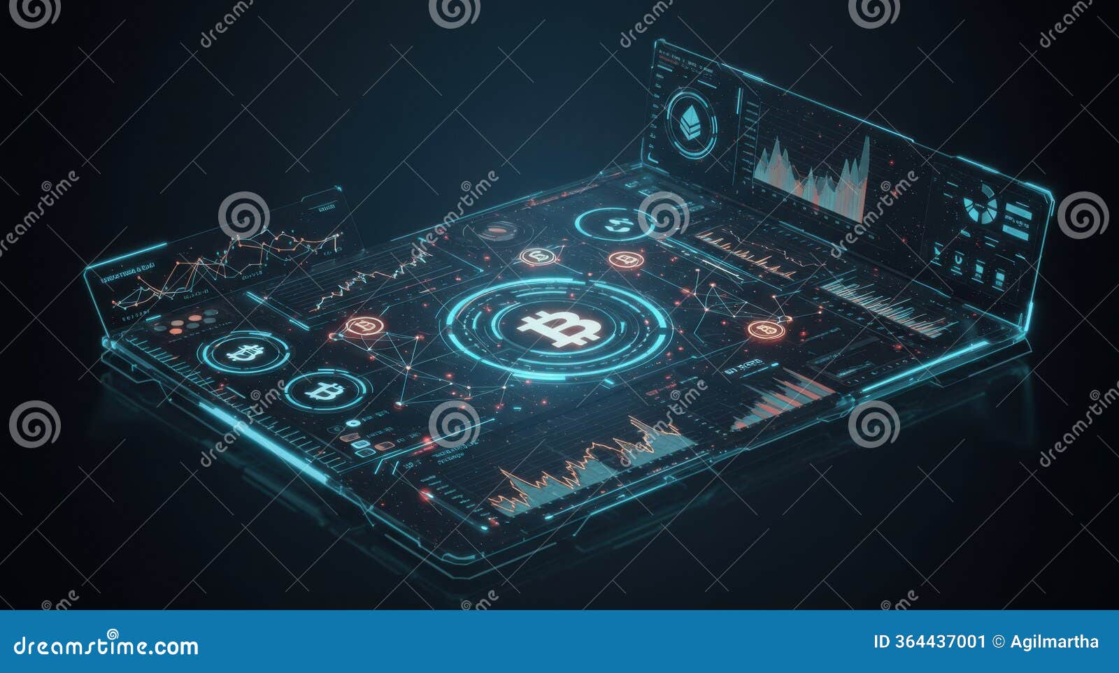 Advanced Crypto Analytics with Blue and White Charts Stock Illustration -  Illustration of poster, font: 364437001