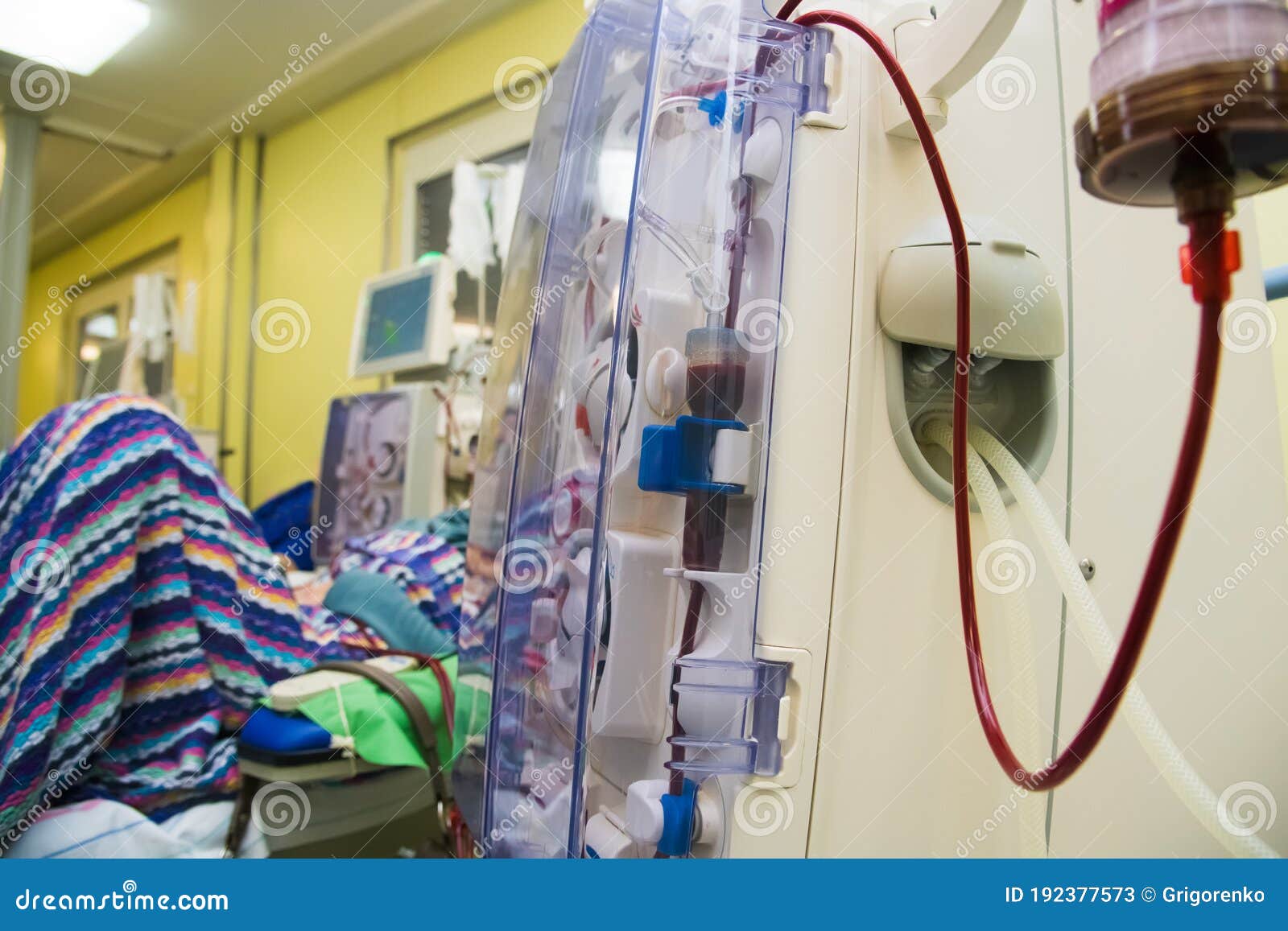 Advanced Dialysis Equipment in Hospital Stock Image Image of human