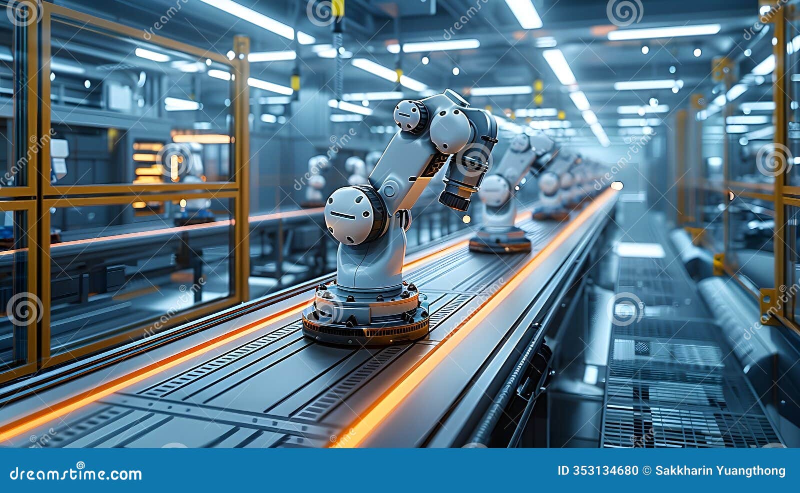 advanced robotic arm in modern factory setting