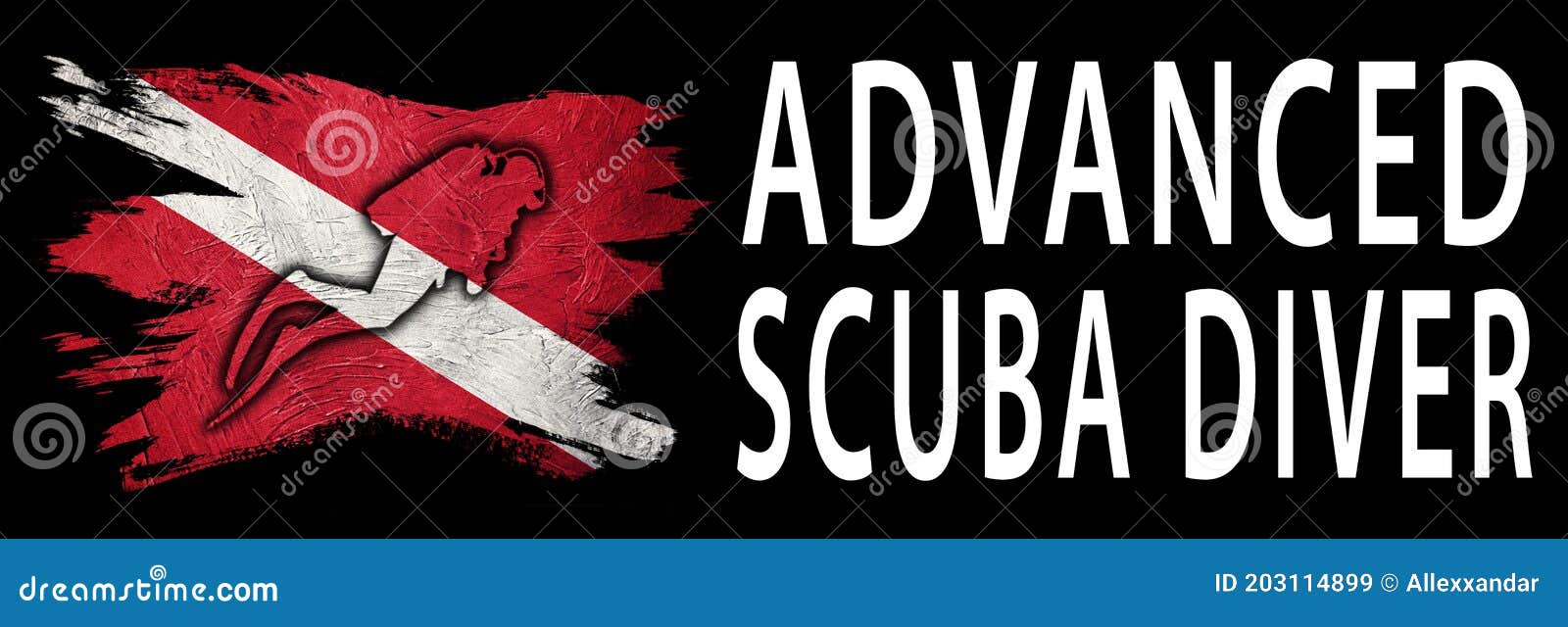 Advanced Scuba Diver, Diver Down Flag, Scuba Flag Stock Image Image