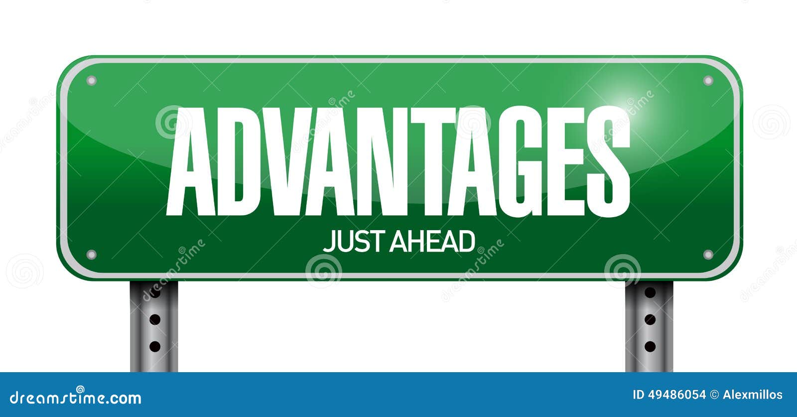 Advantages Road Sign Illustration Design Stock Illustration