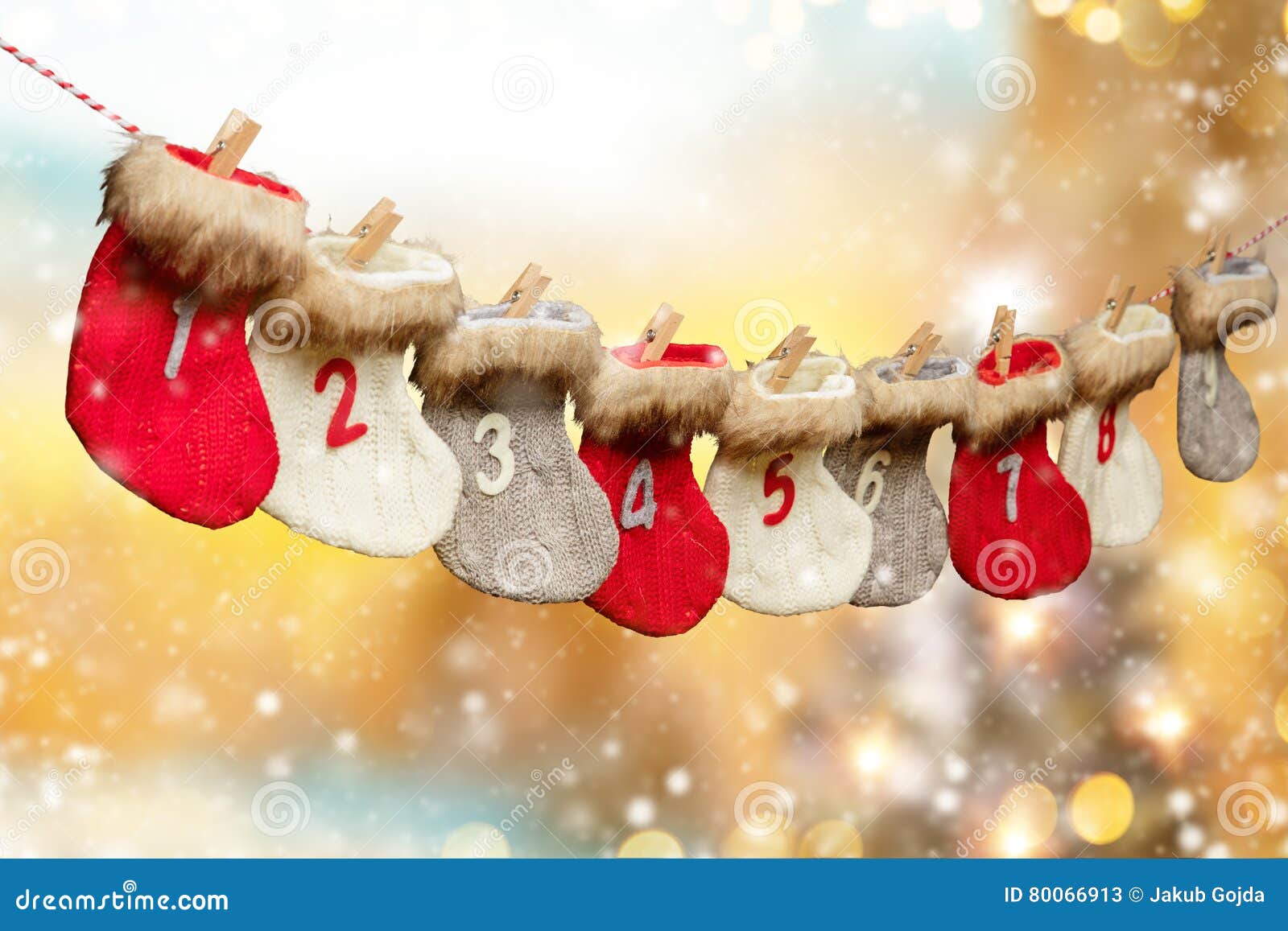 Advent Calendar on Blur Background Stock Image Image of christmas