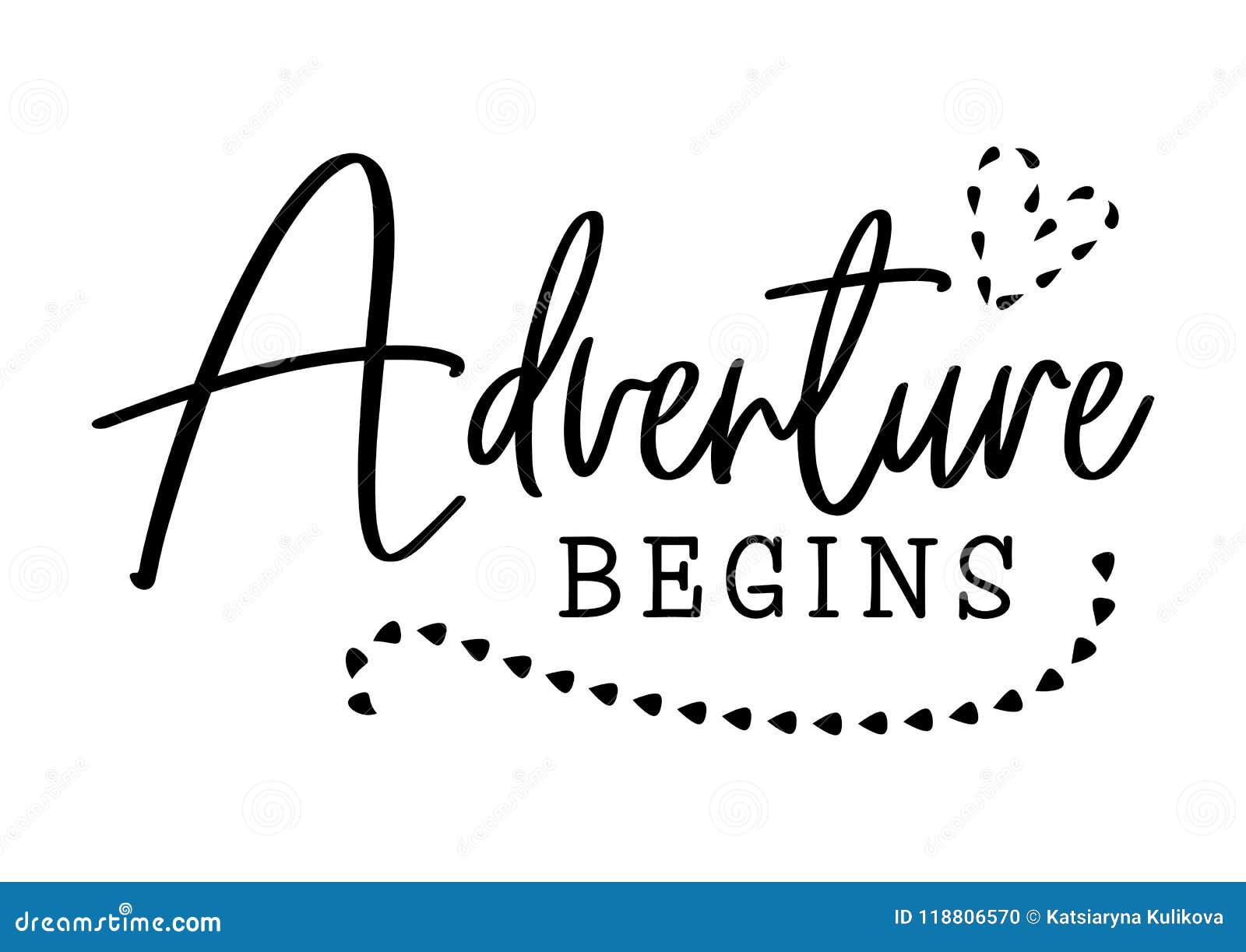 Adventure Begins Wedding Typography Design Groom And Bride