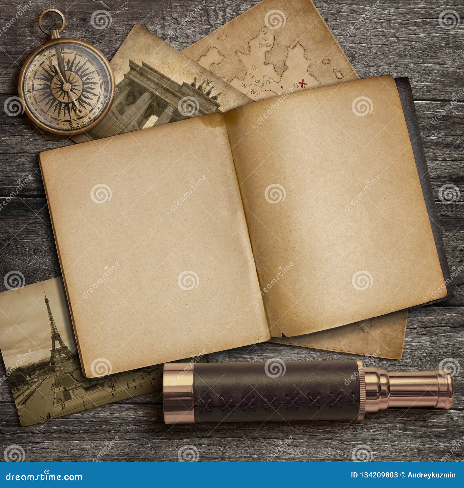 Adventure And Exploration Concept Diary And Vintage Travel