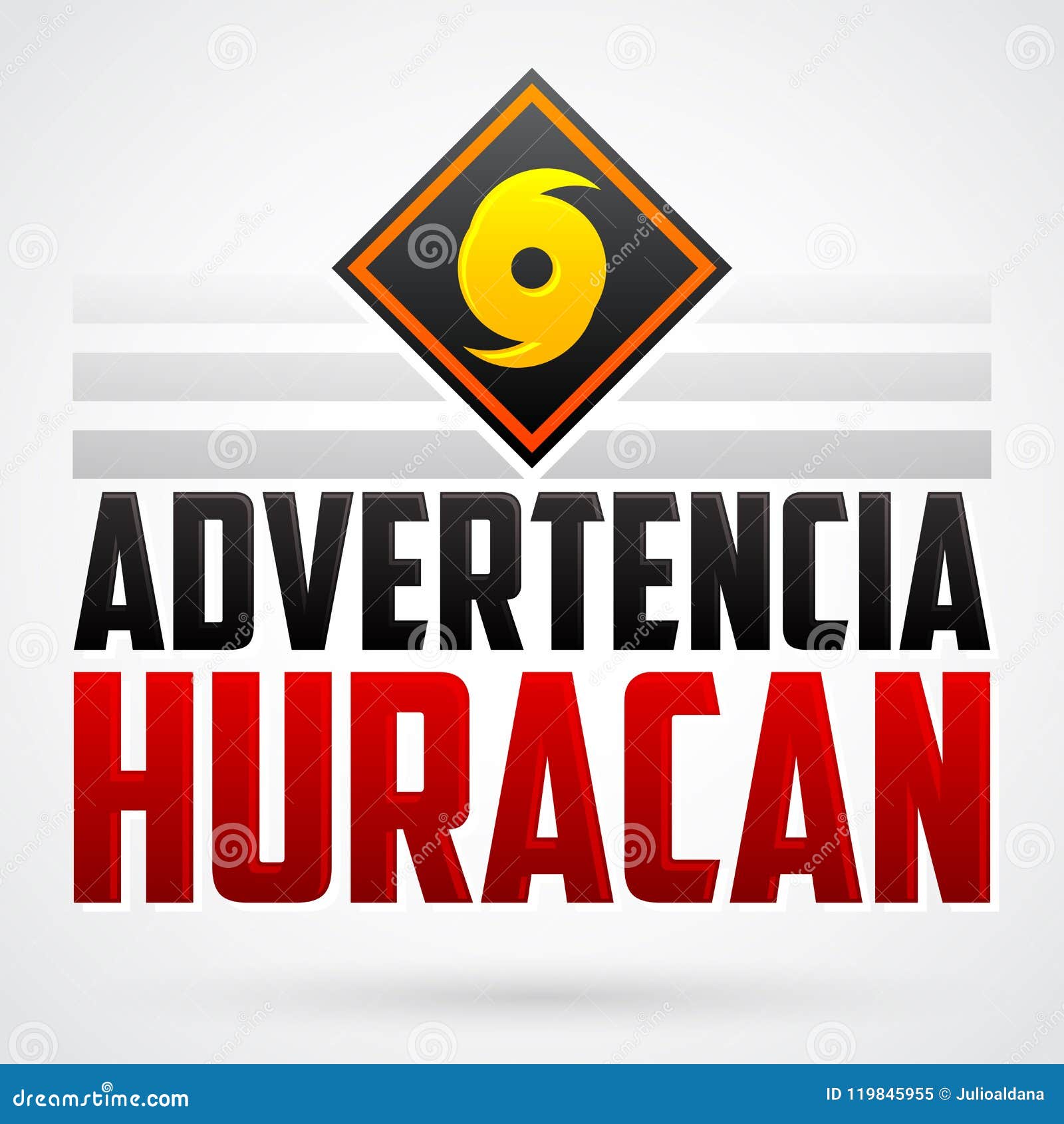 advertencia huracan, hurricane warning spanish text, natural disaster warning emblem