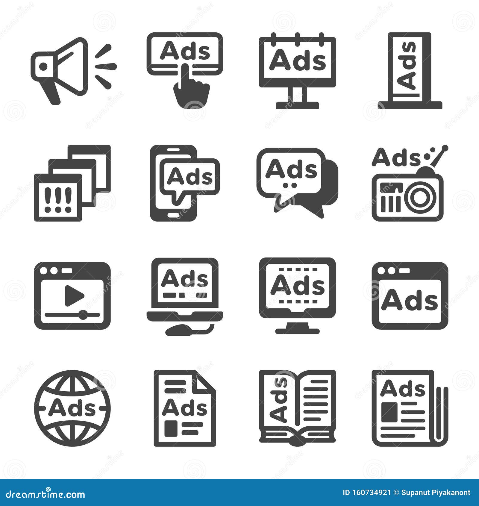 advertise icon set