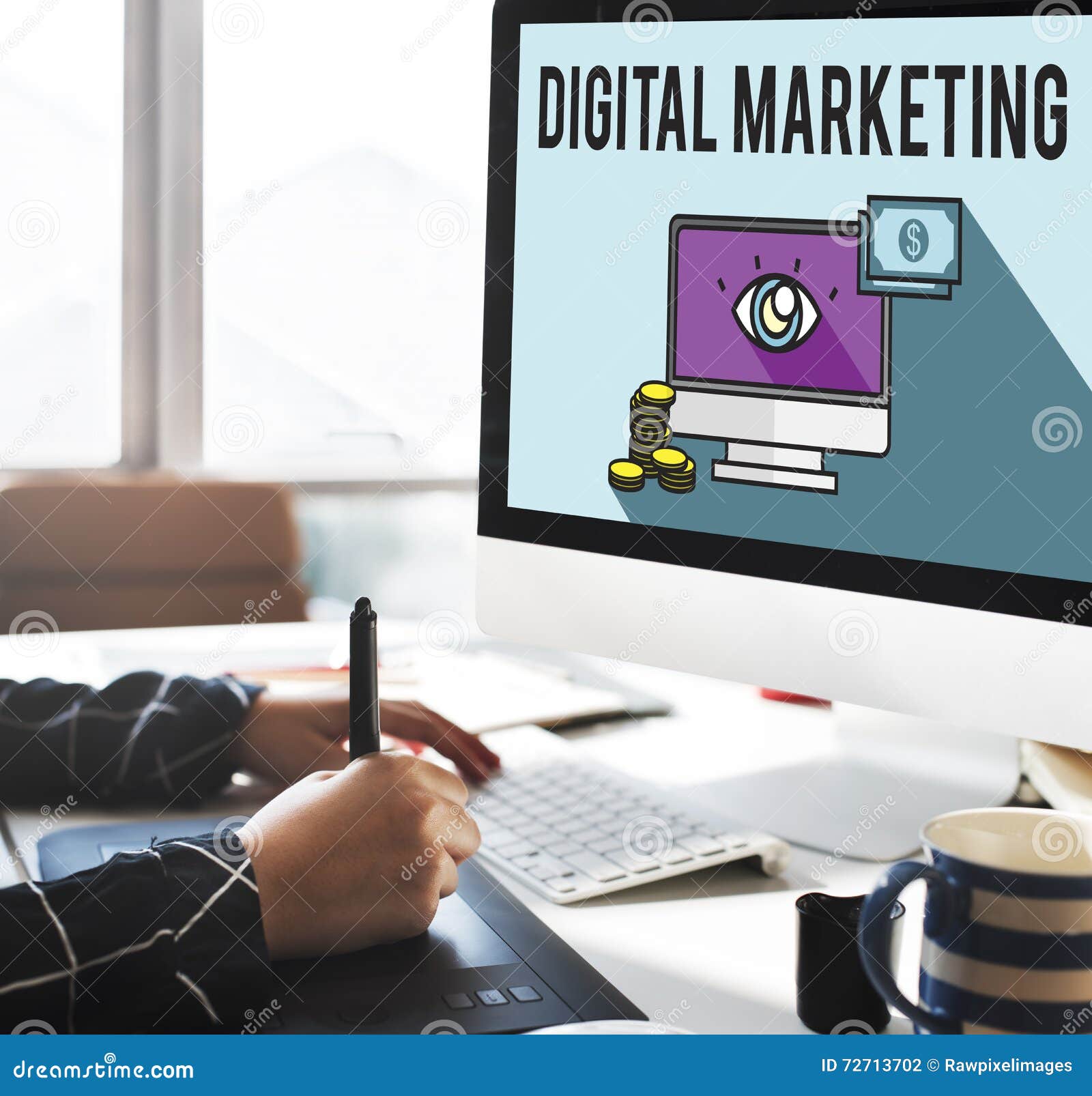 Advertisement Digital Marketing Multimedia Concept Stock