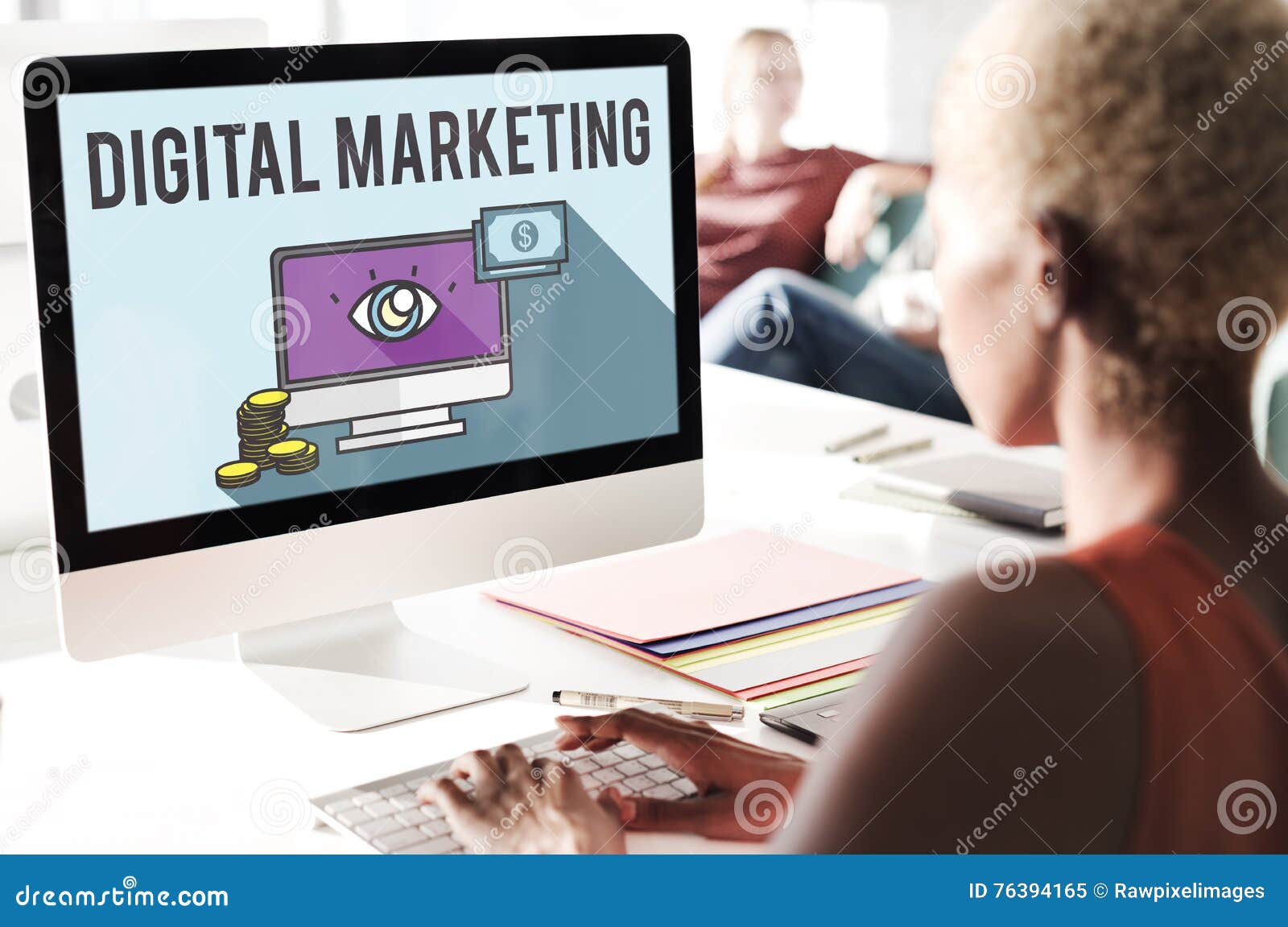 Advertisement Digital Marketing Multimedia Concept Stock