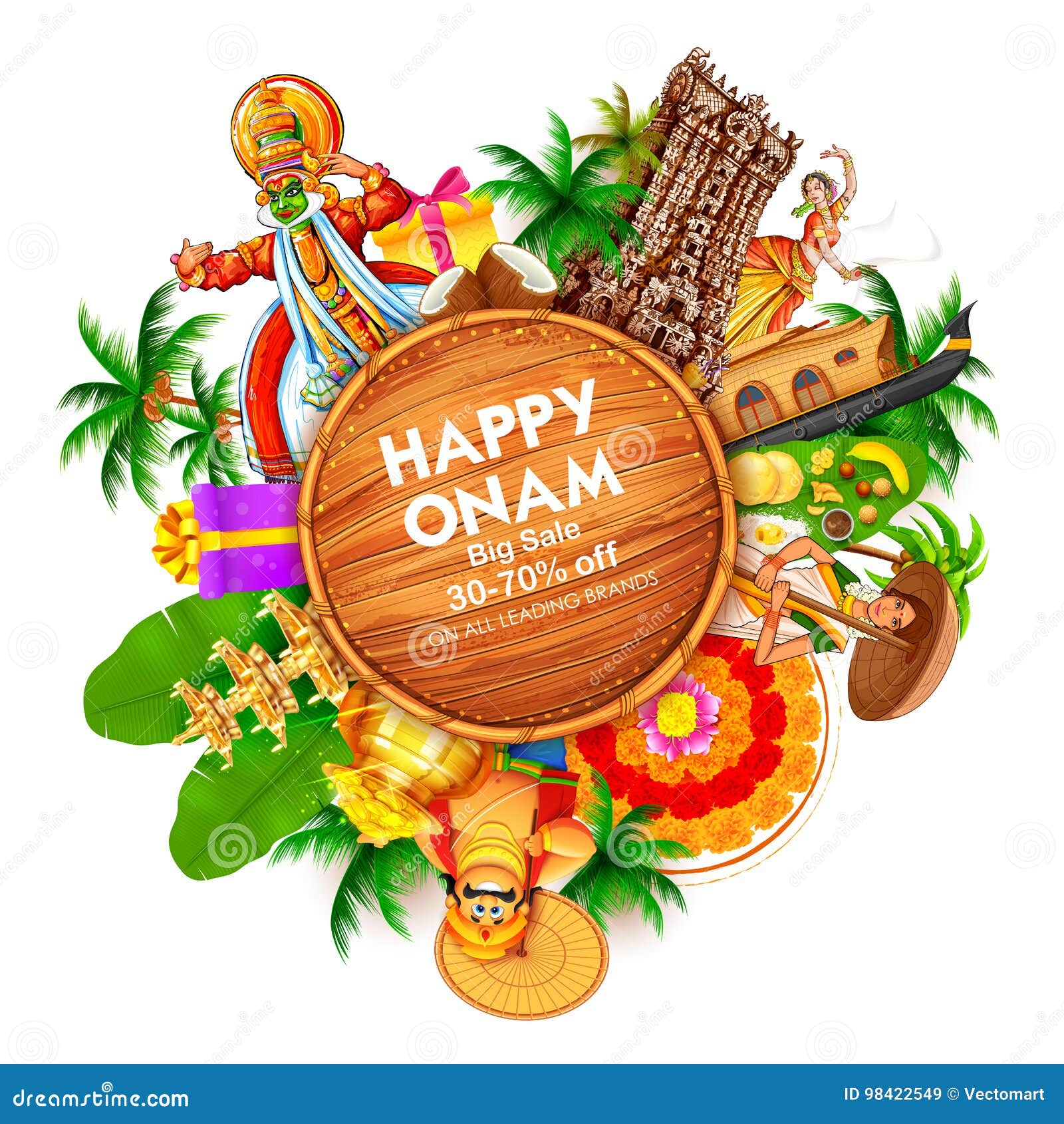 Advertisement and Promotion Background for Happy Onam Festival of ...