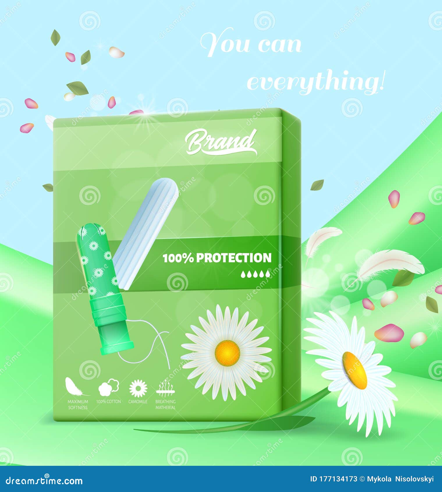 Free Vector  Feminine hygiene poster with sanitary napkin pack