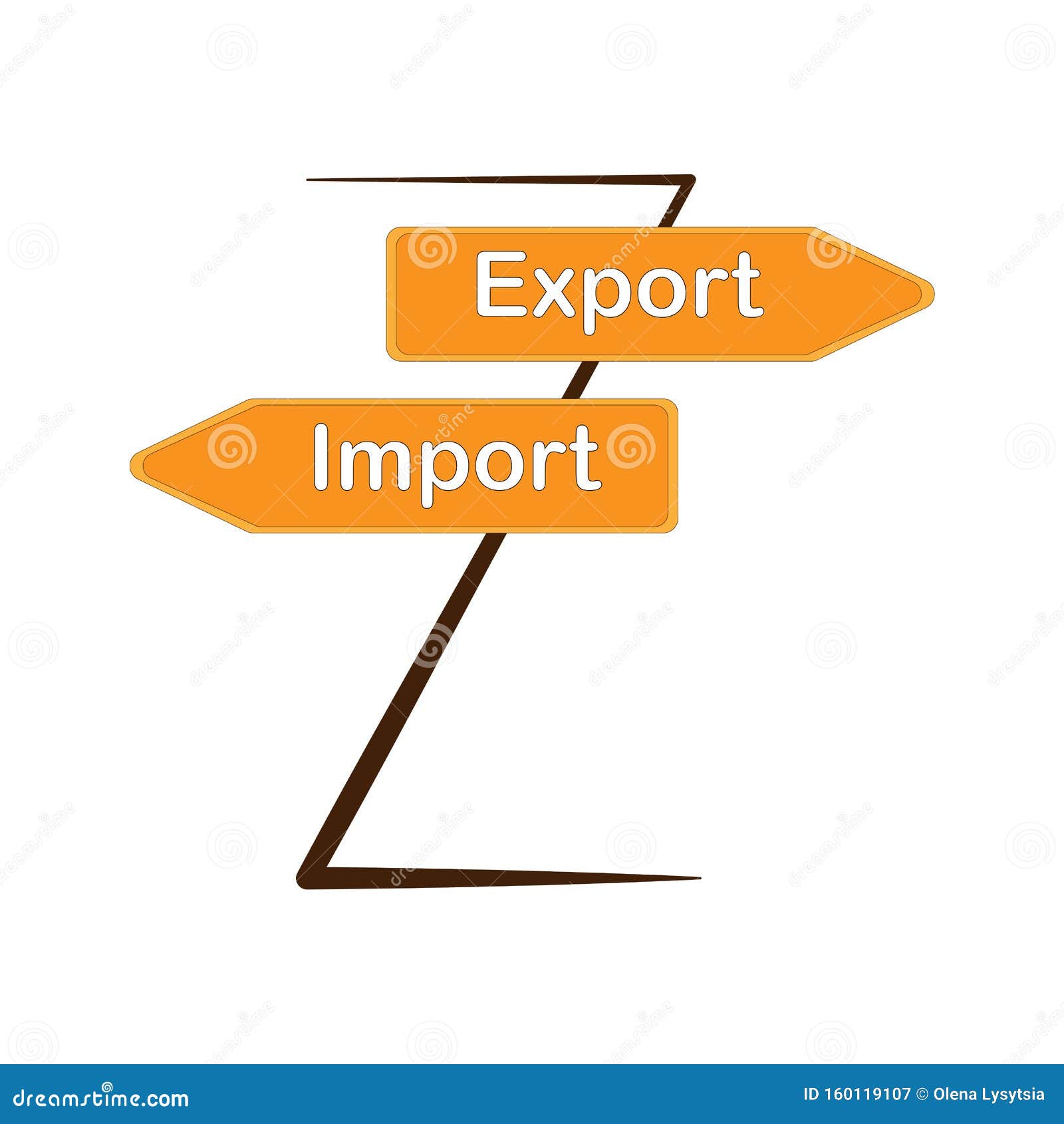 Advertising Banner Export and Import Stock Vector Illustration of