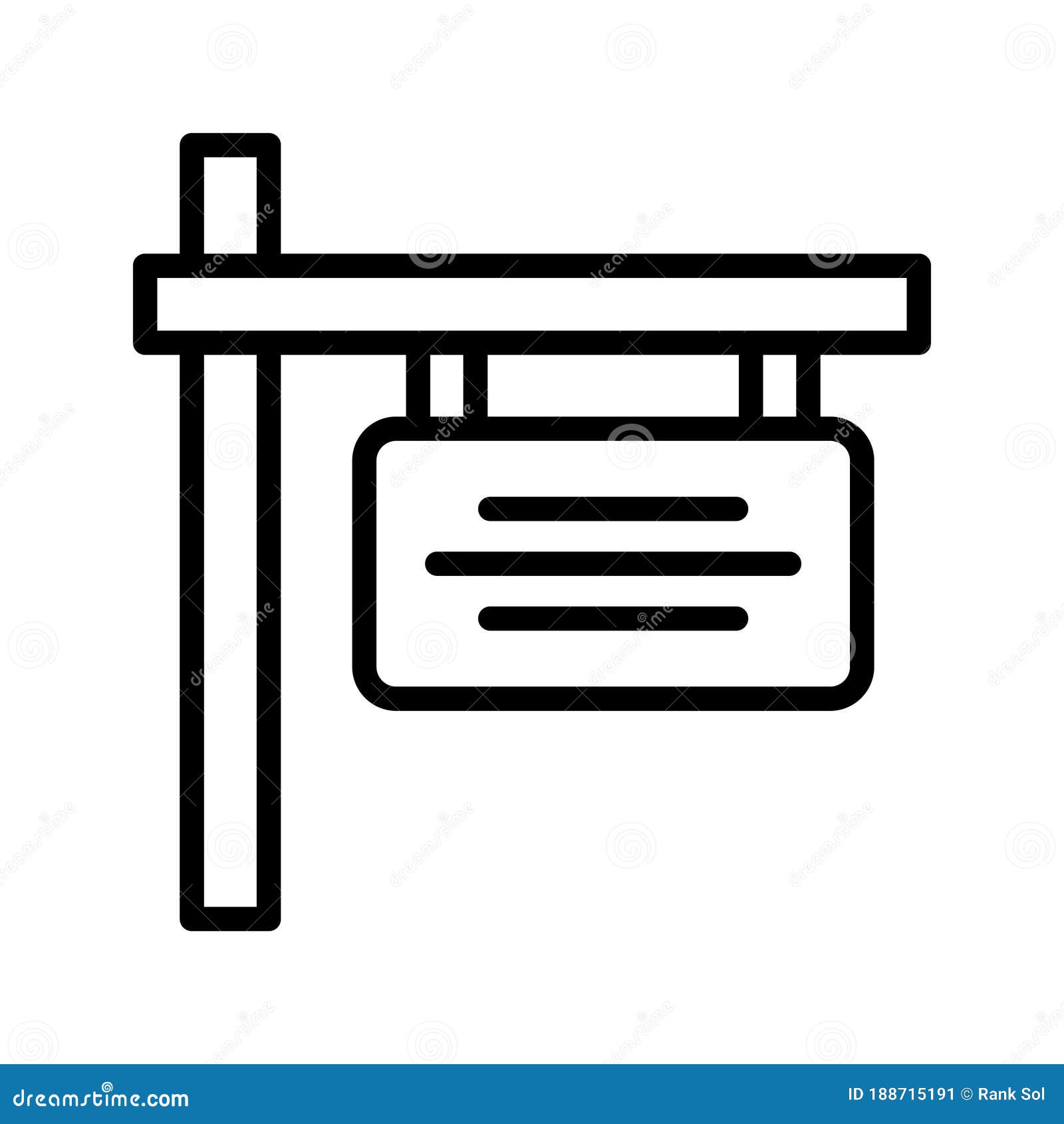 advertising board  line style  icon which can easily modify or edit