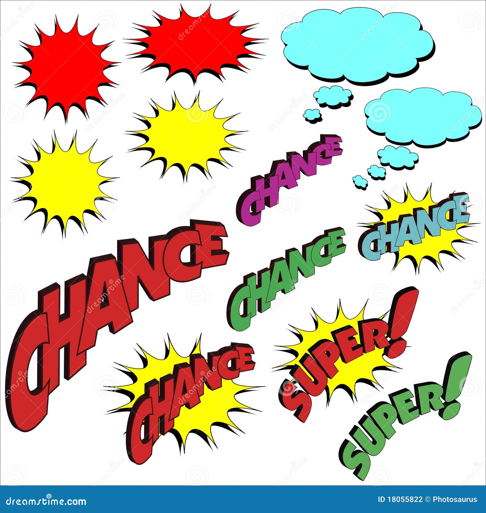 Advertising comic signs stock vector. Illustration of icons 18055822