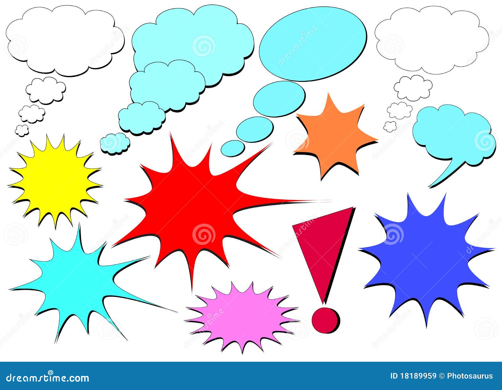 Advertising comic signs stock vector. Illustration of comic 18189959