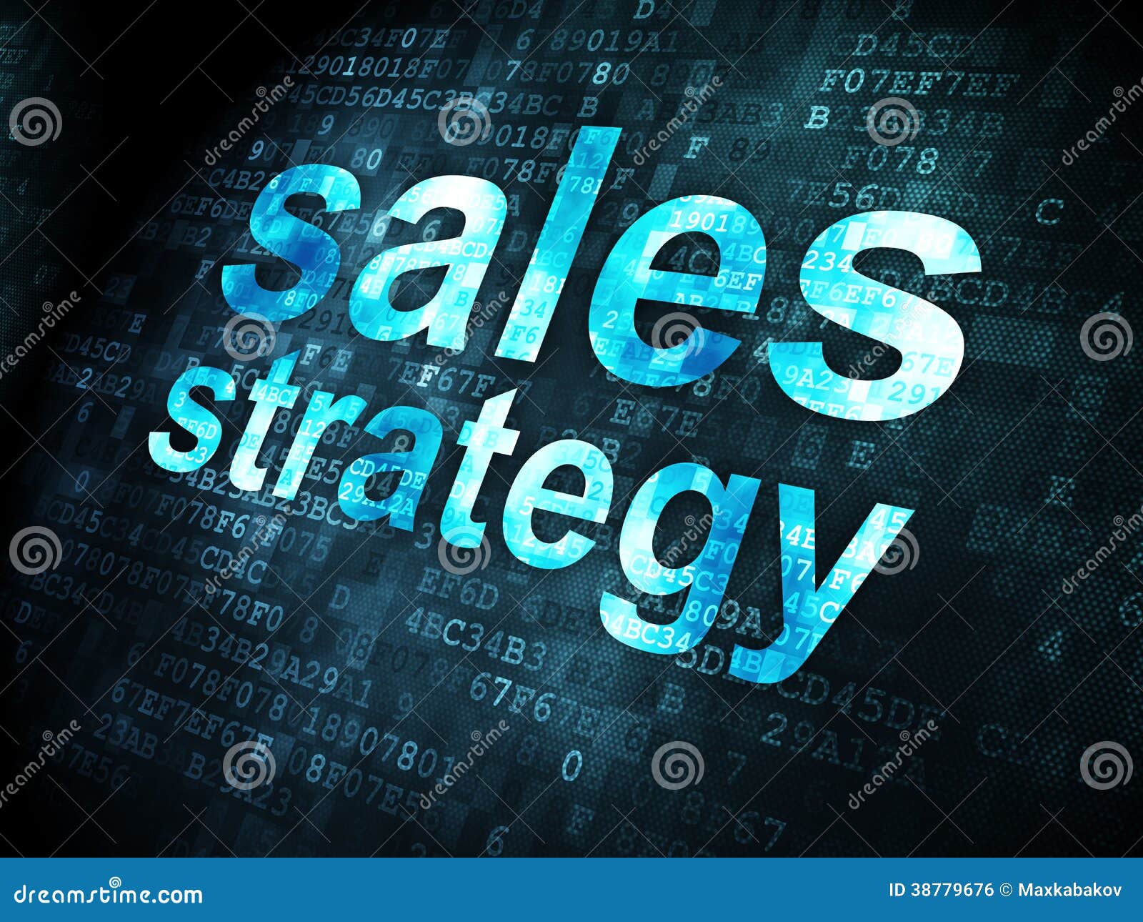 Advertising Concept Sales Strategy on Digital Background Stock Photo