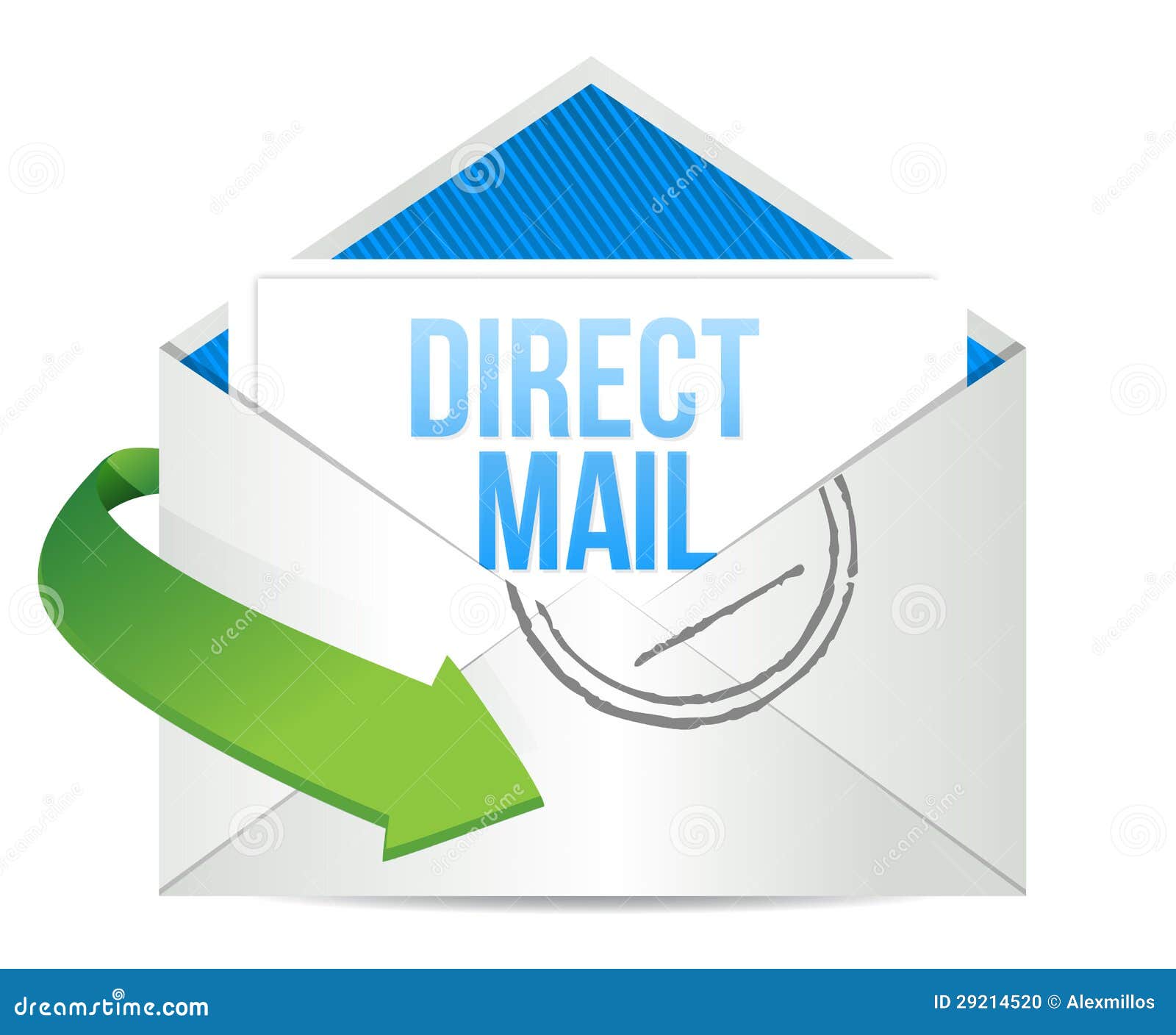 Advertising Direct Mail Working Concept Stock Illustration ...